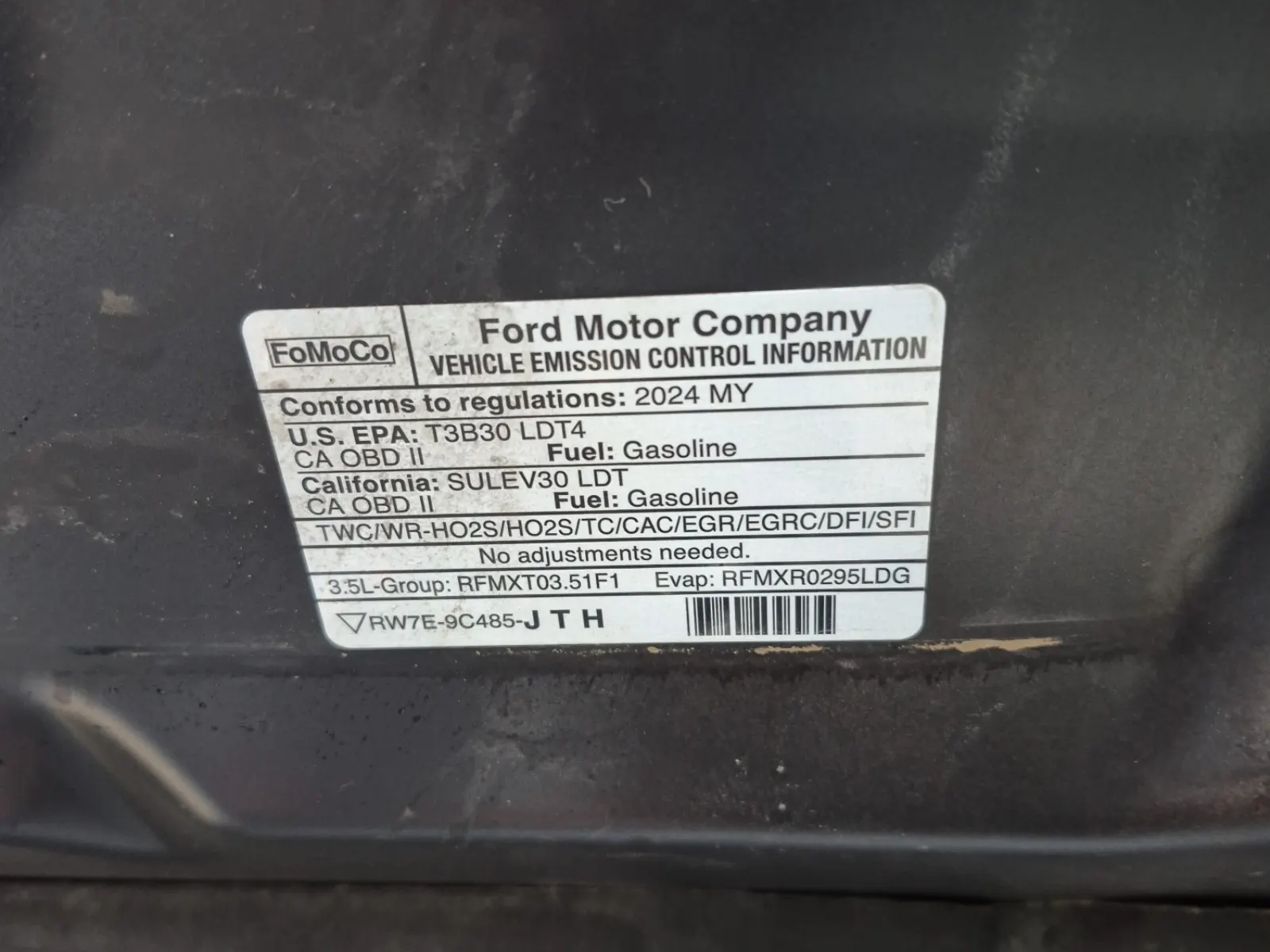 Emission Sticker Photo