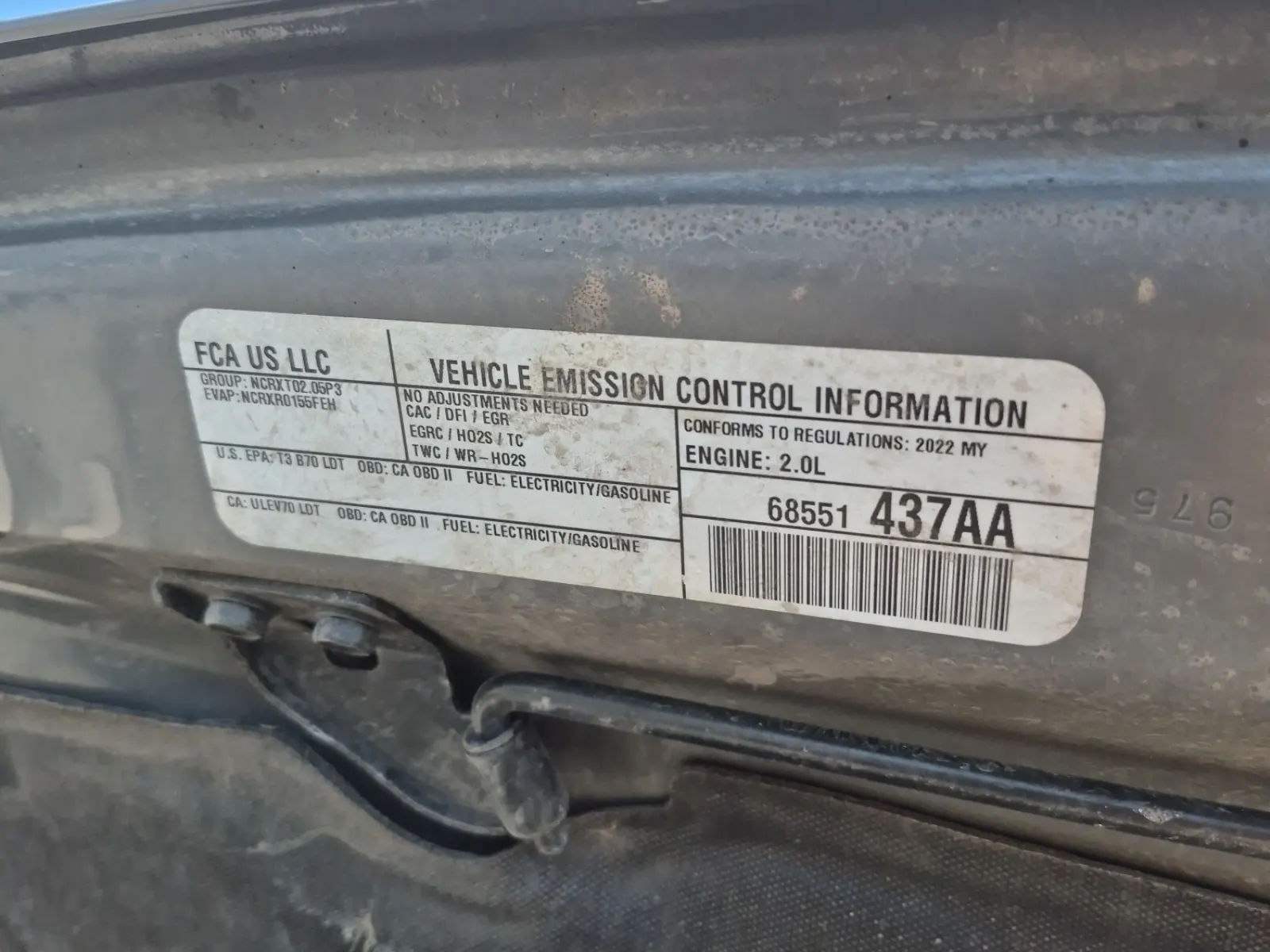 Emission Sticker Photo