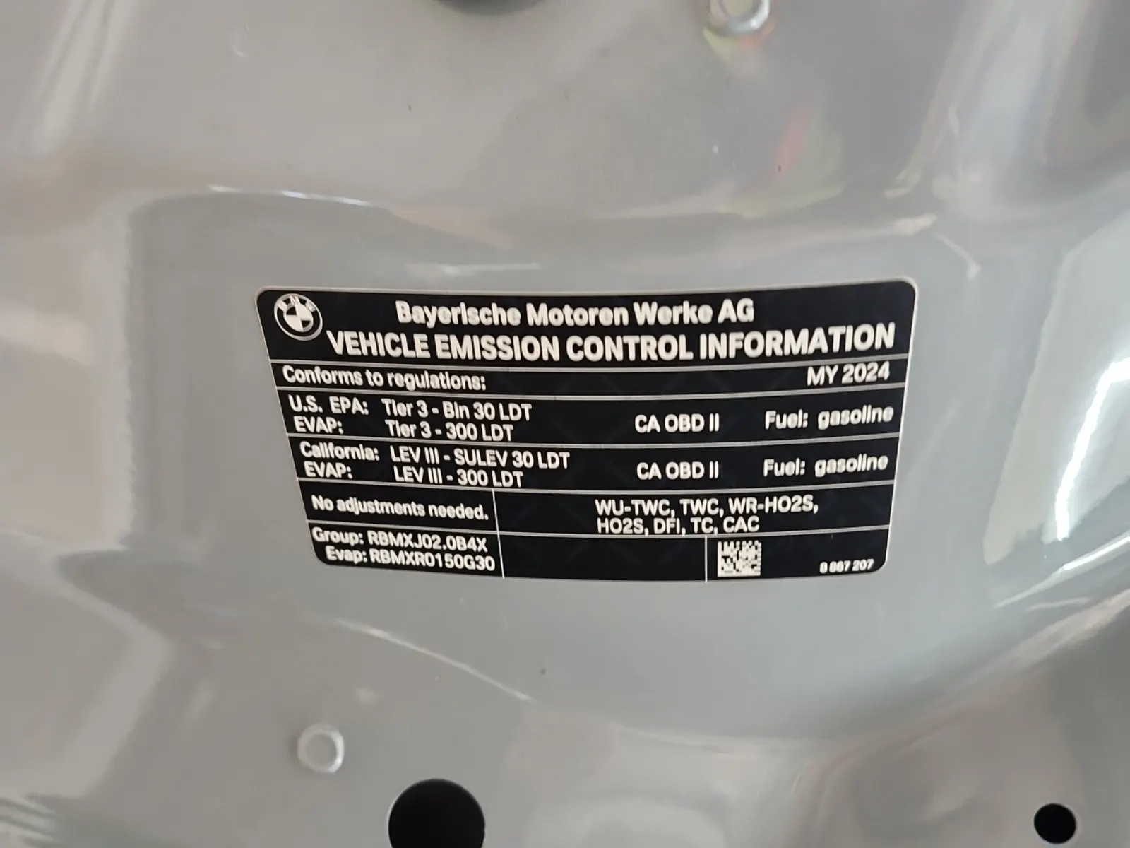 Emission Sticker Photo