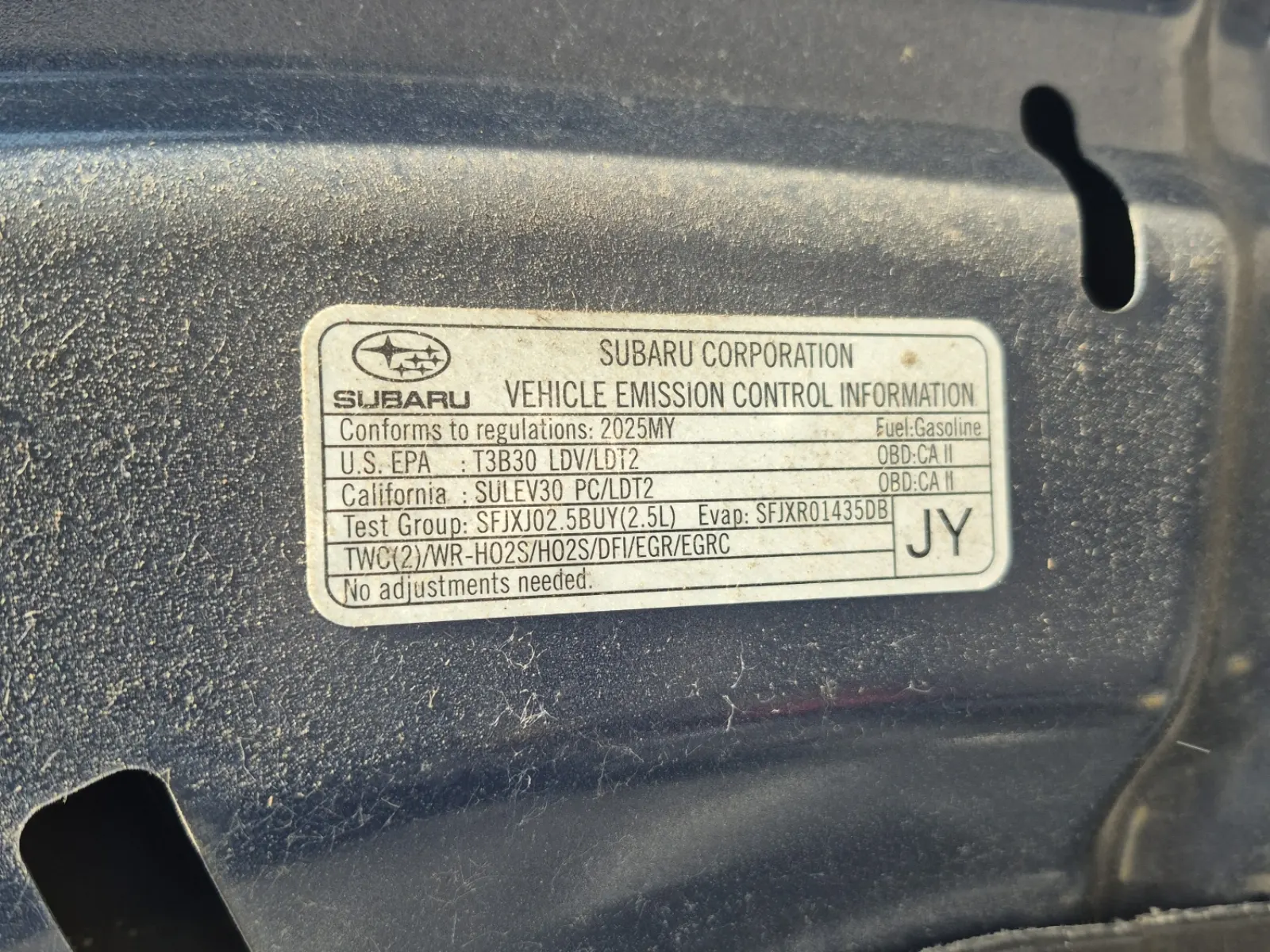 Emission Sticker Photo