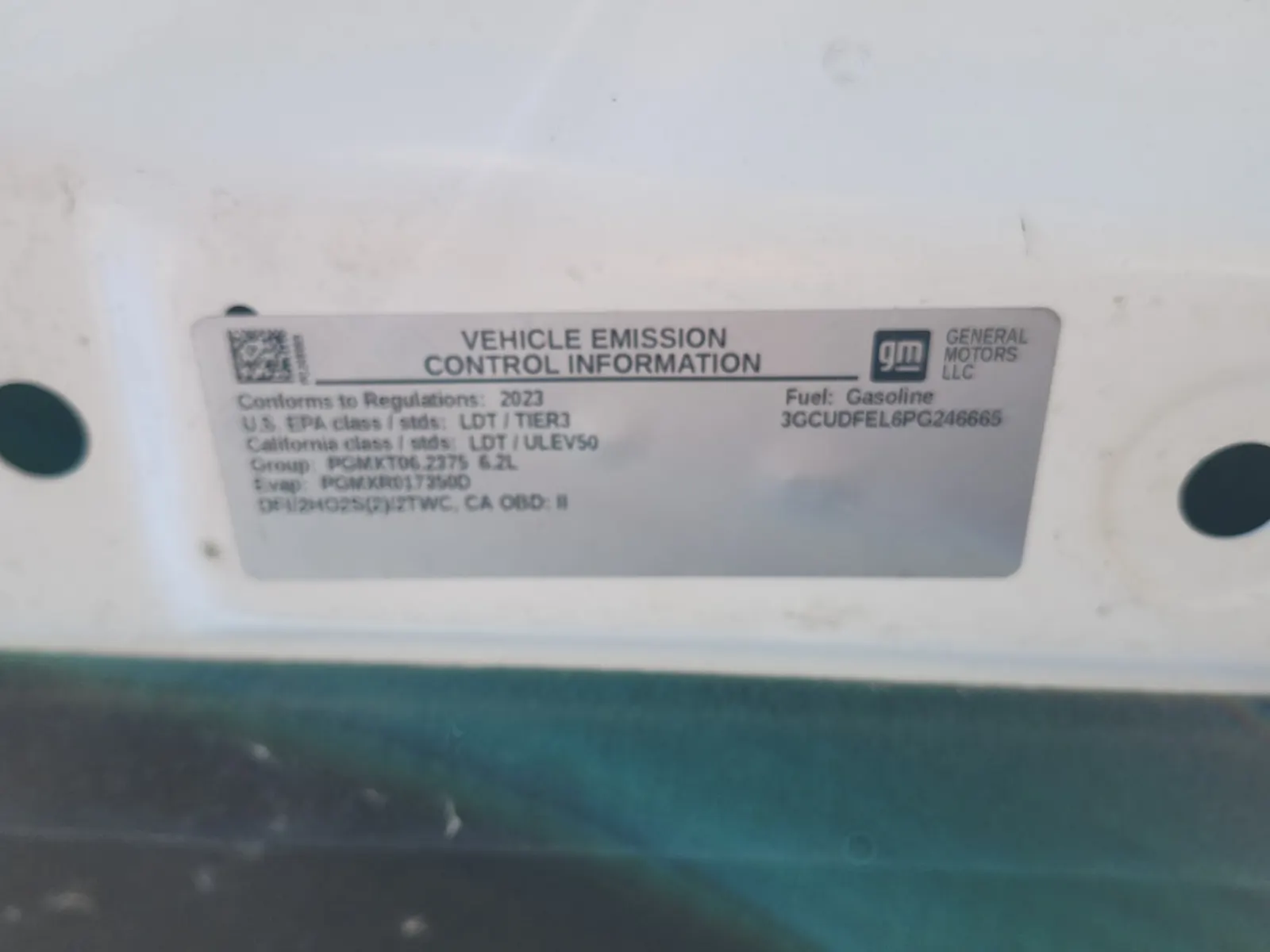 Emission Sticker Photo