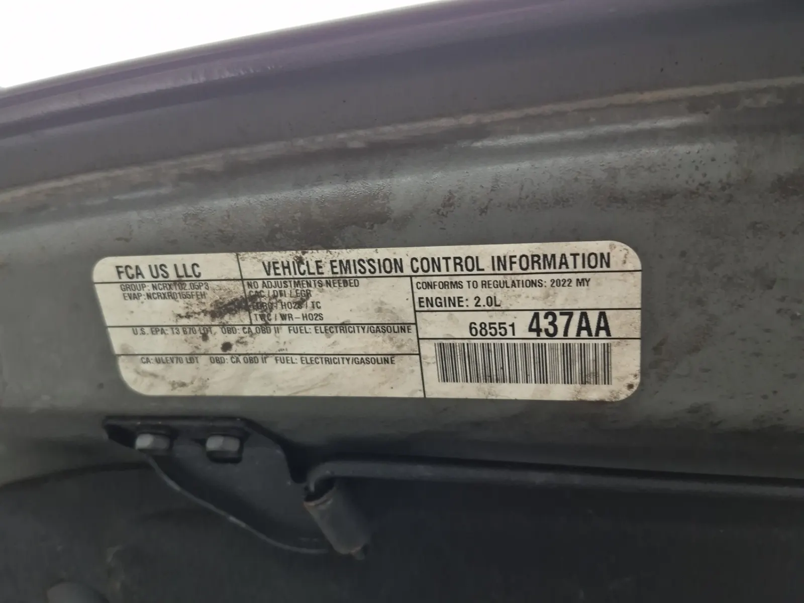 Emission Sticker Photo
