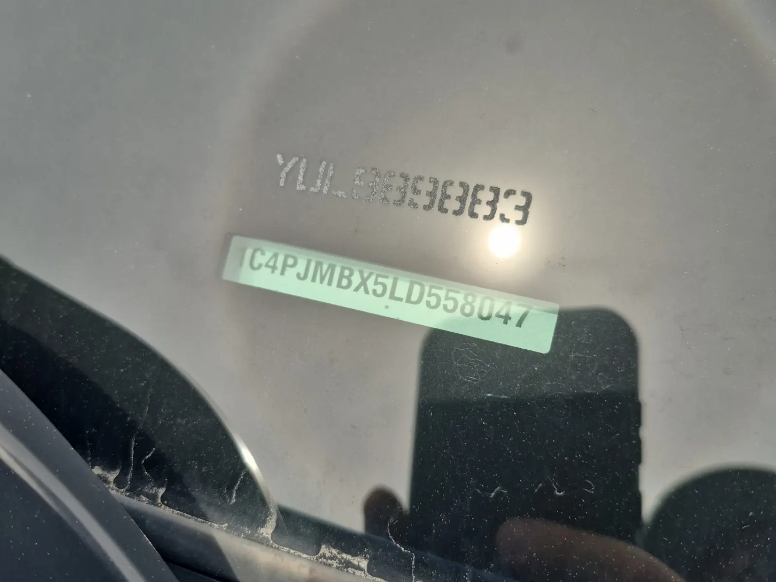 Dash VIN Plate Photo