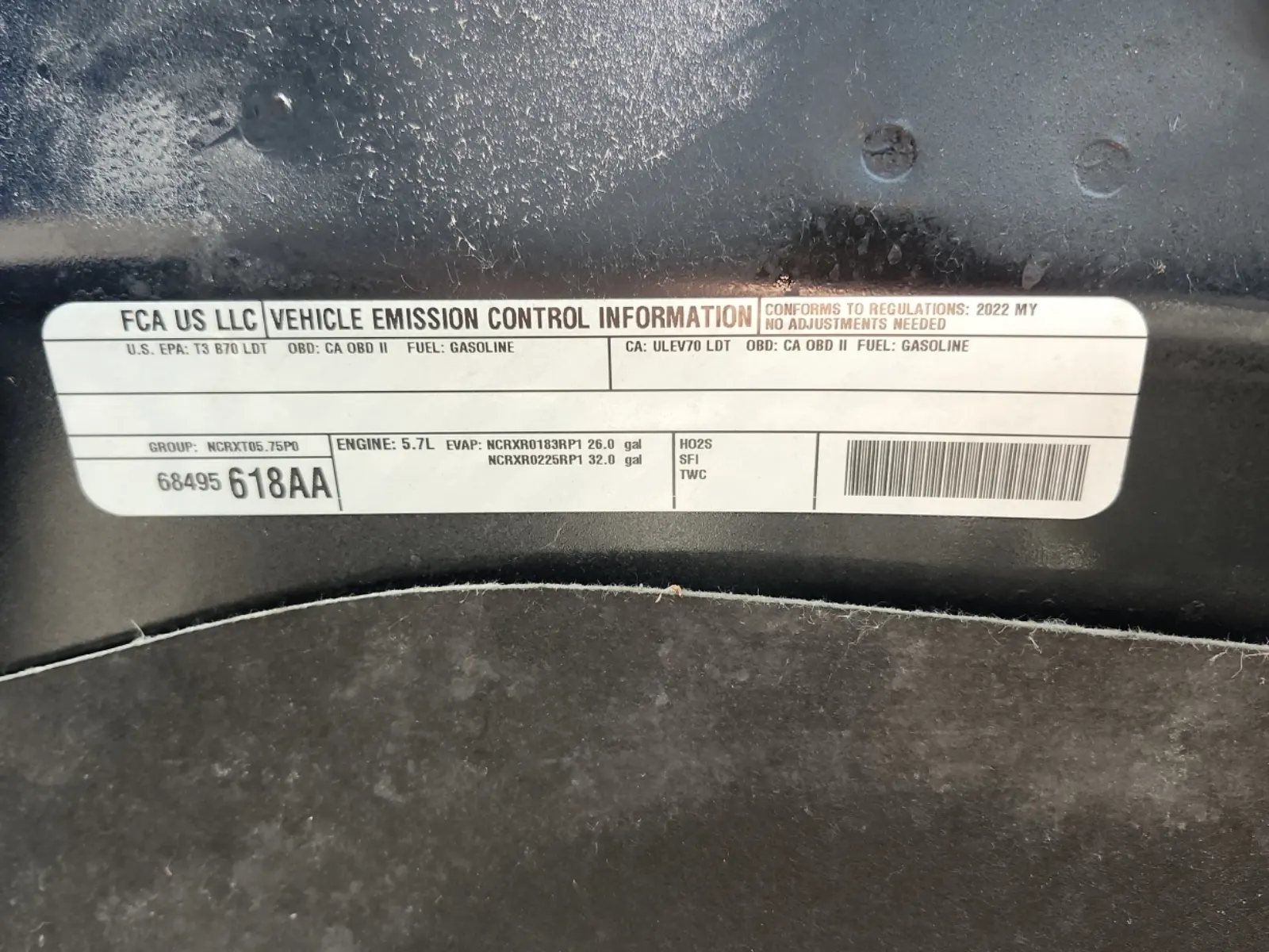 Emission Sticker Photo