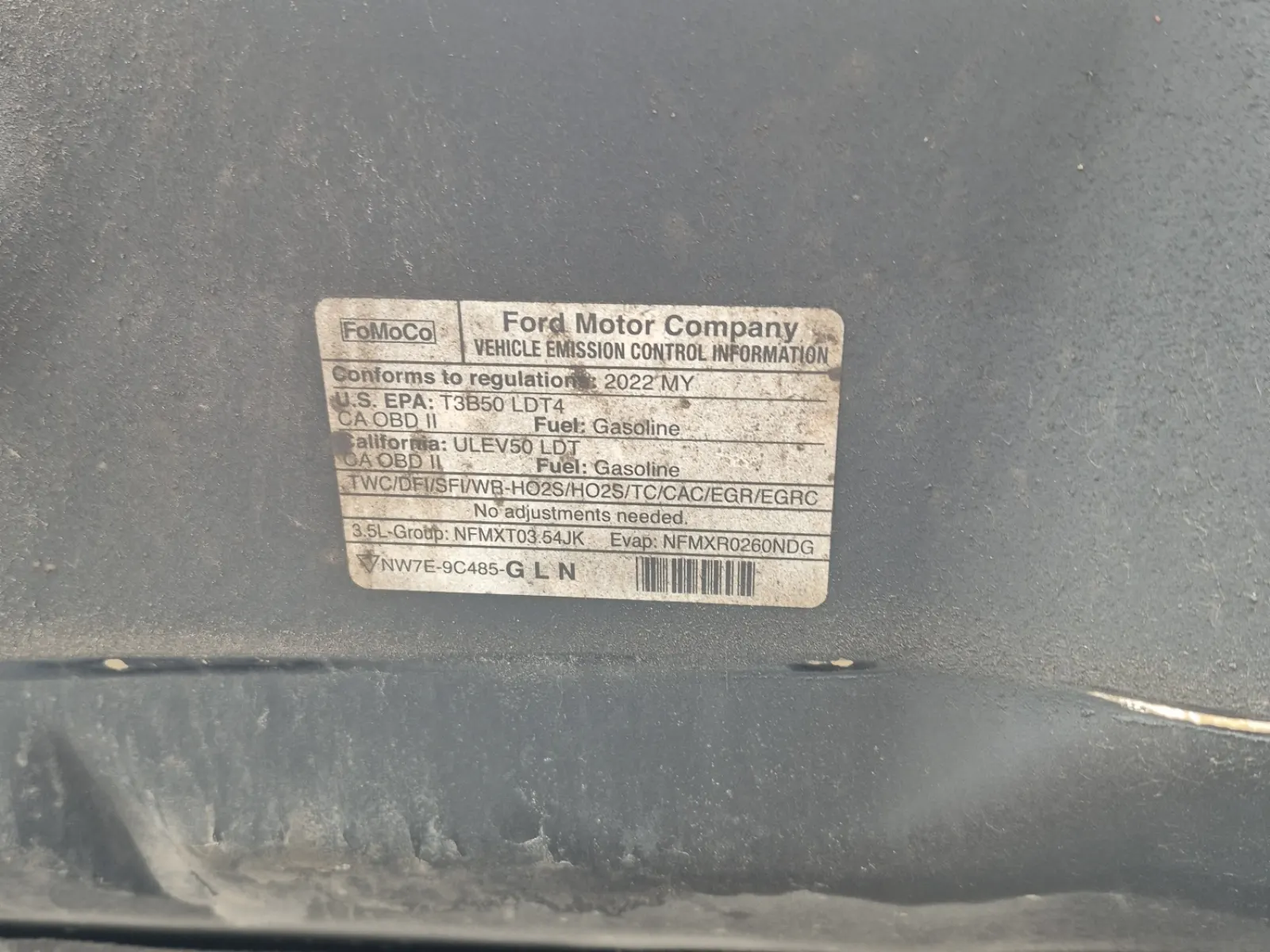Emission Sticker Photo