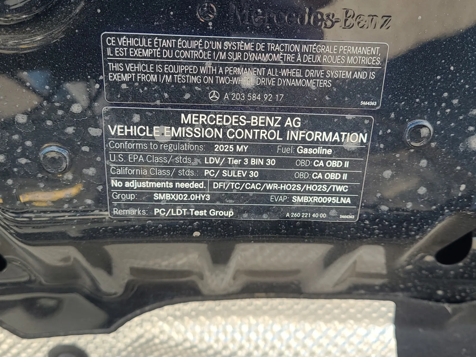 Emission Sticker Photo