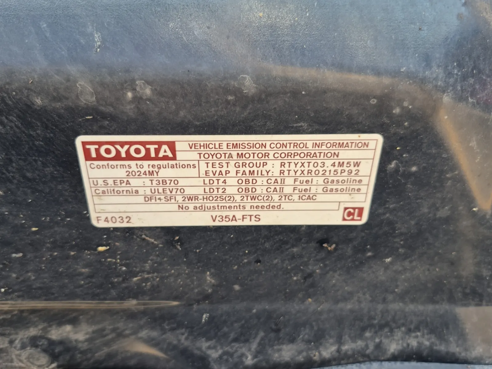 Emission Sticker Photo