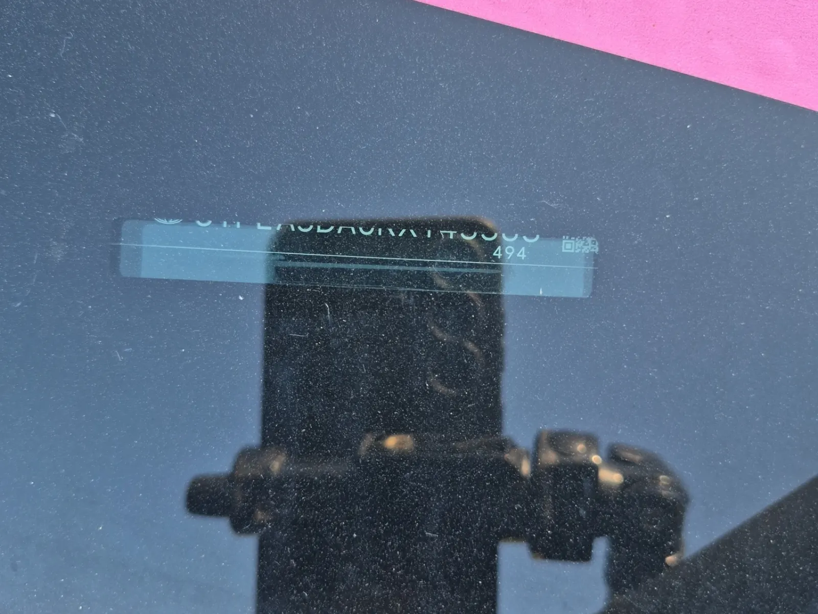 Dash VIN Plate Photo