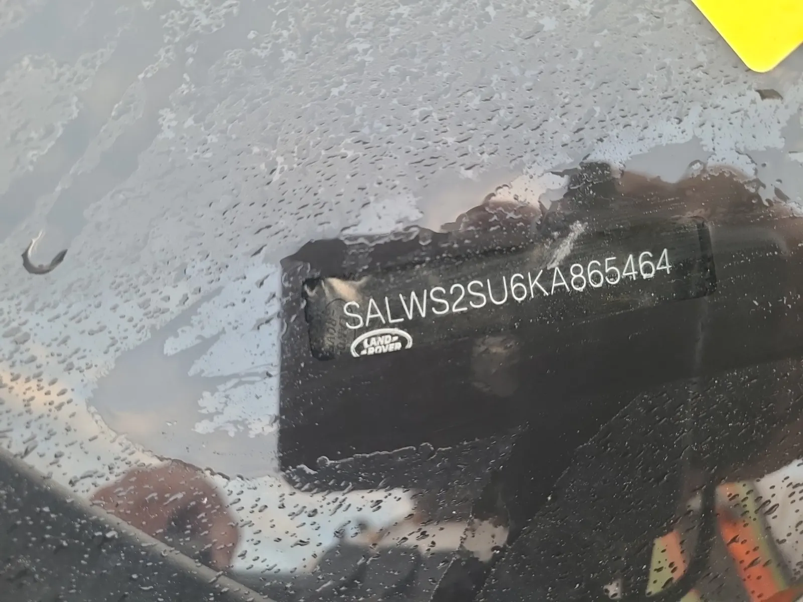 Dash VIN Plate Photo