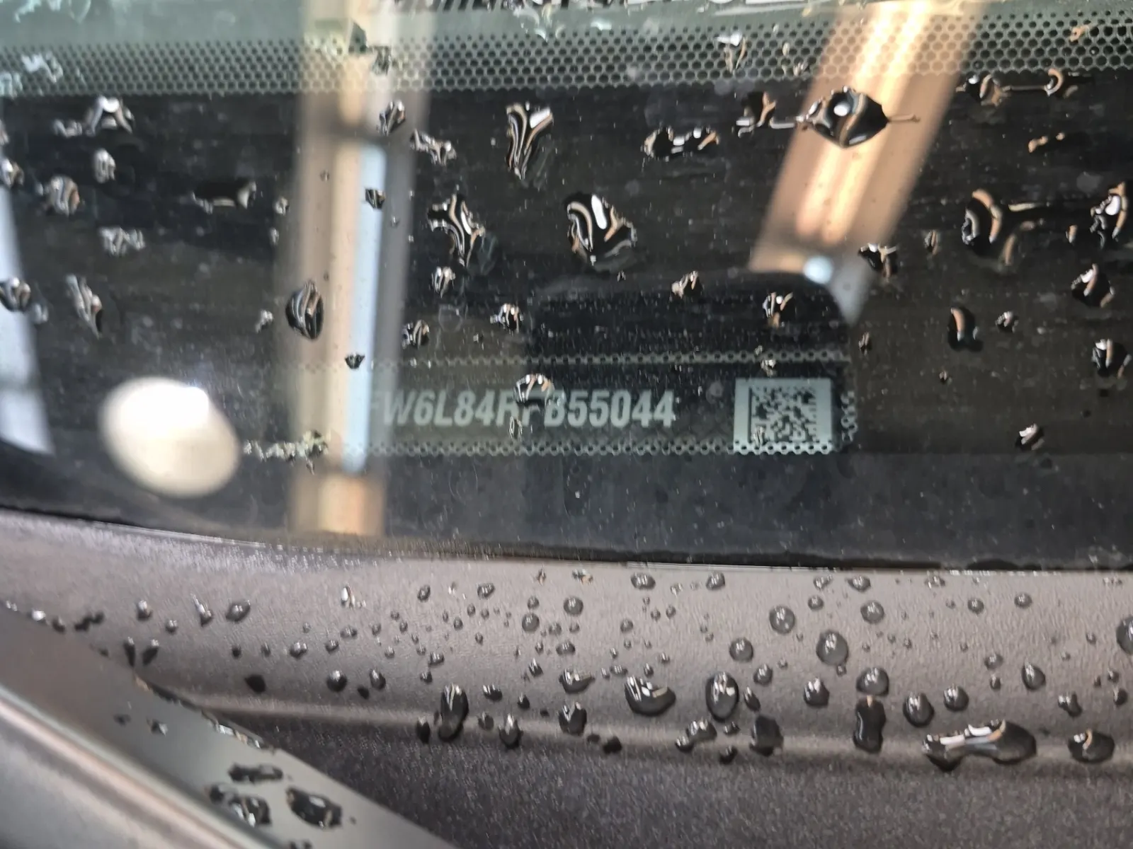 Dash VIN Plate Photo