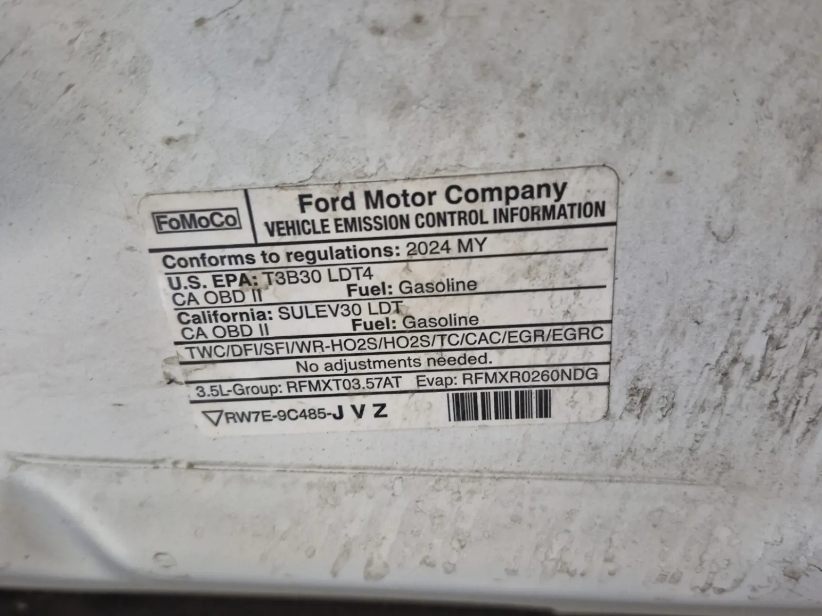 Emission Sticker Photo