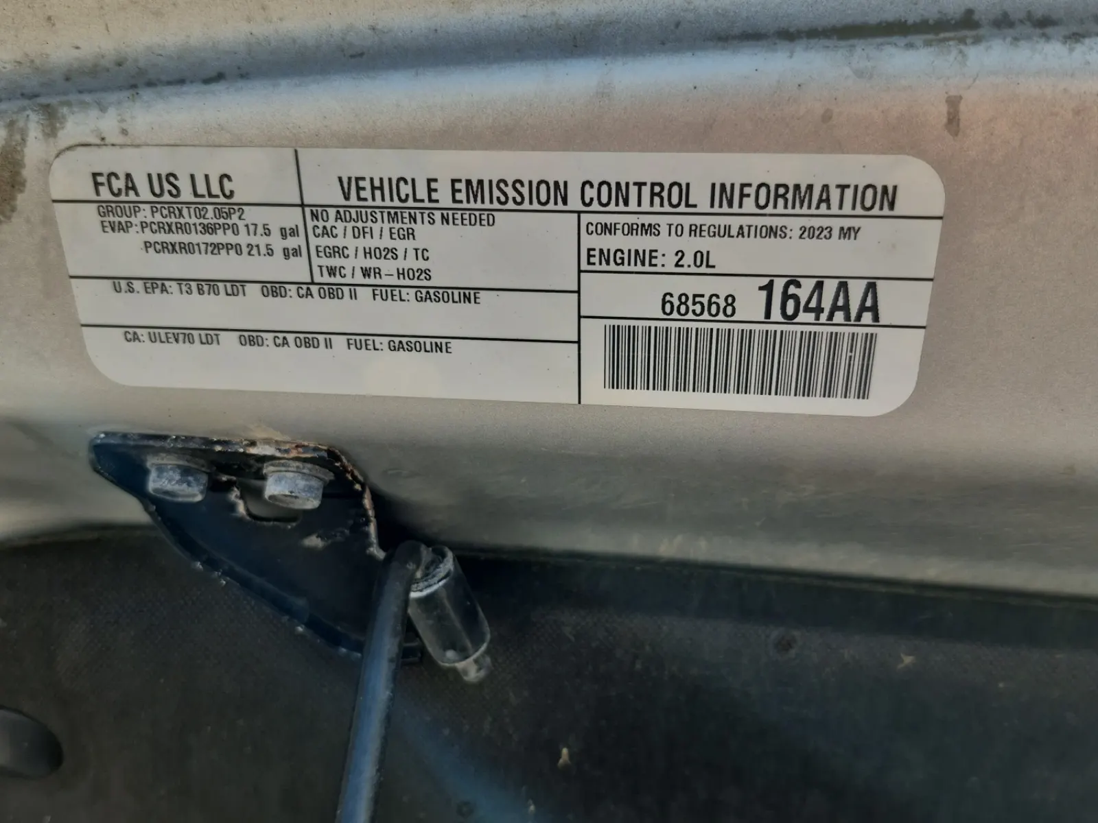 Emission Sticker Photo