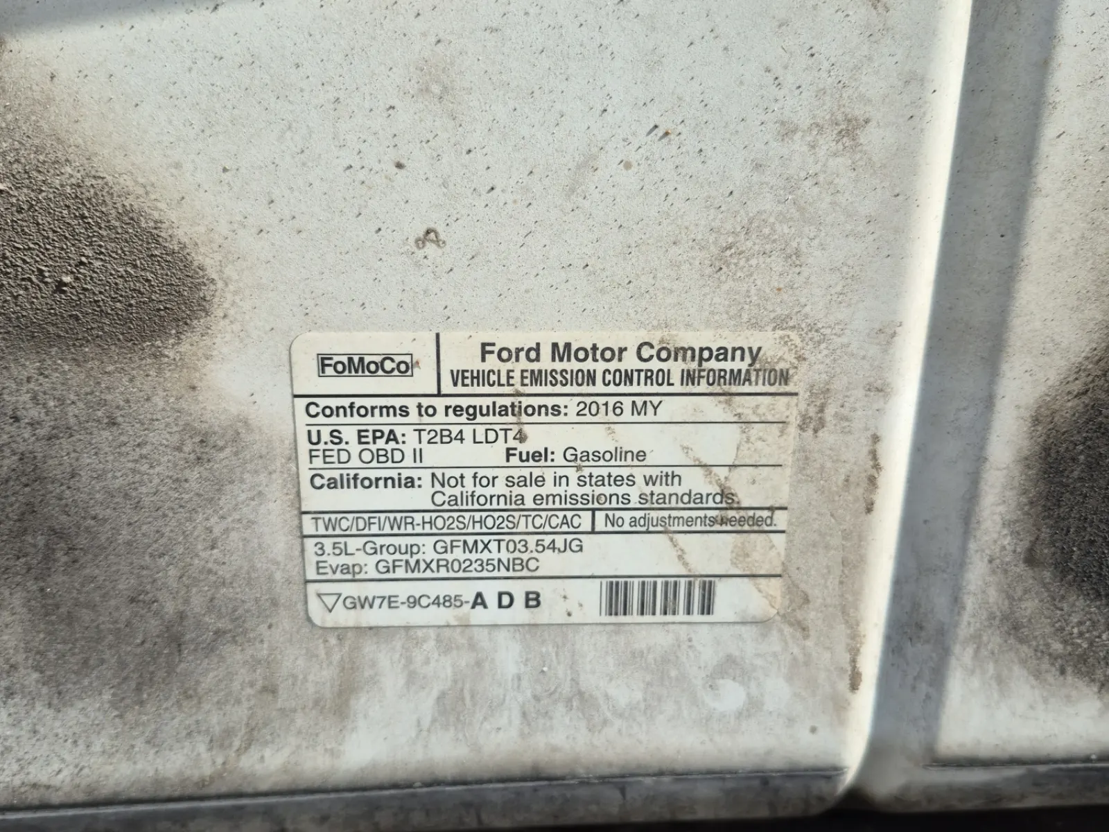 Emission Sticker Photo