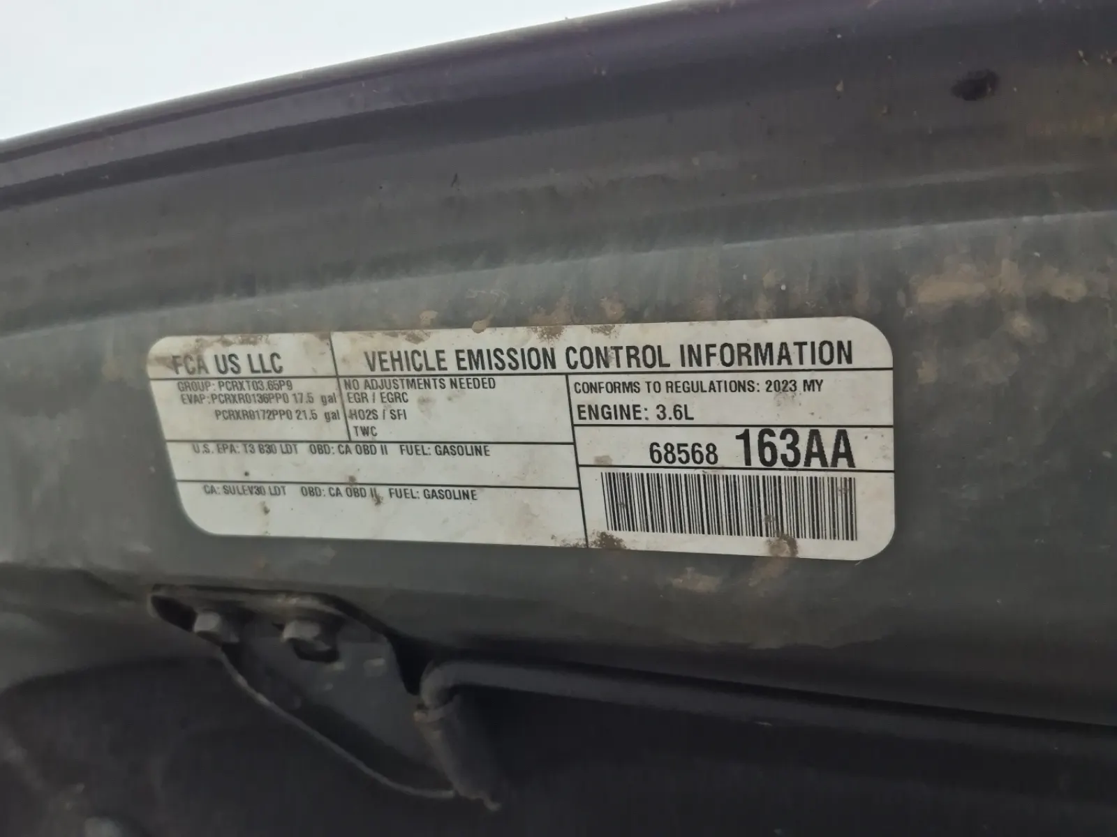 Emission Sticker Photo