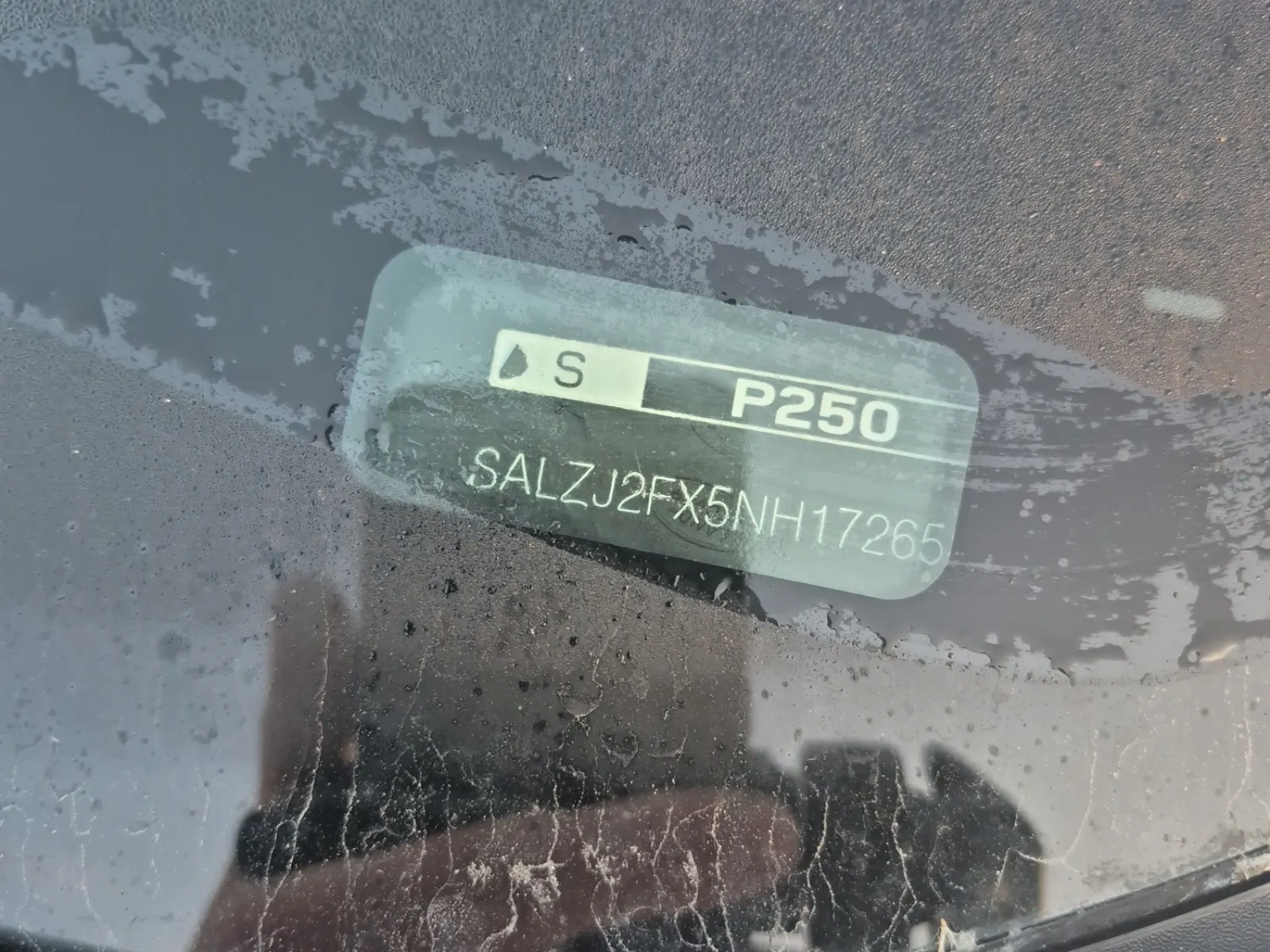 Dash VIN Plate Photo