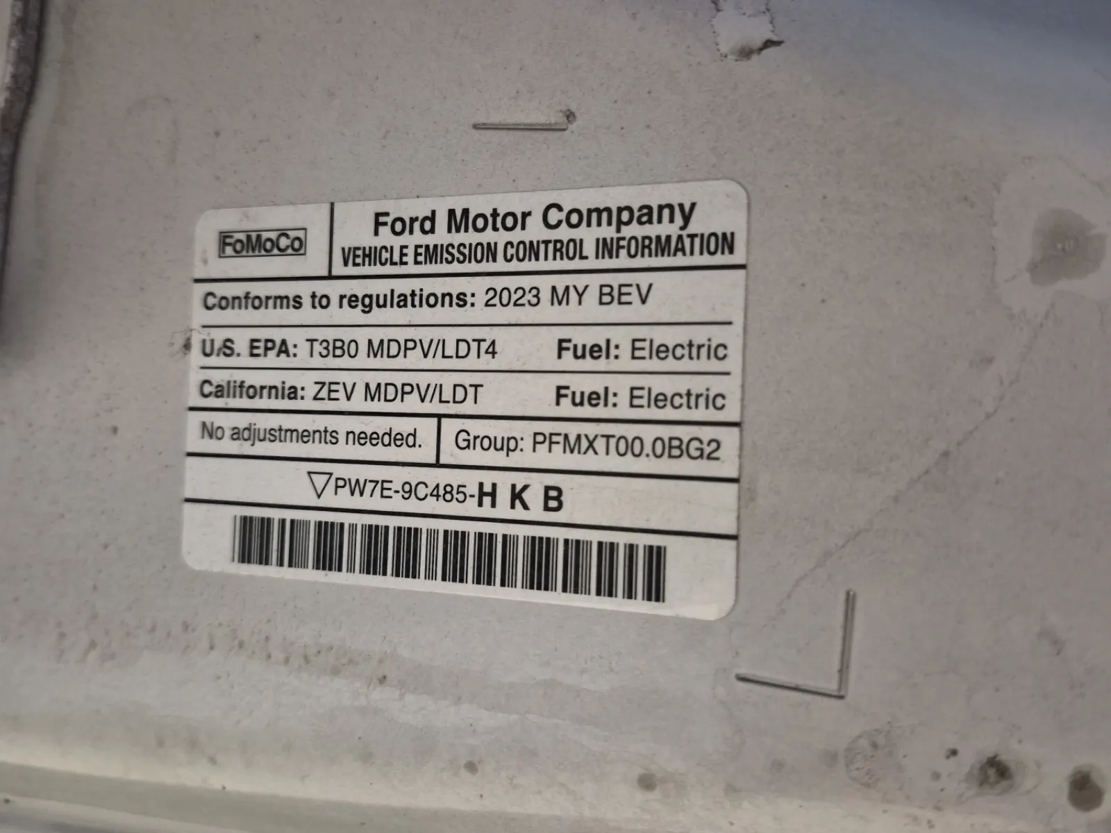 Emission Sticker Photo