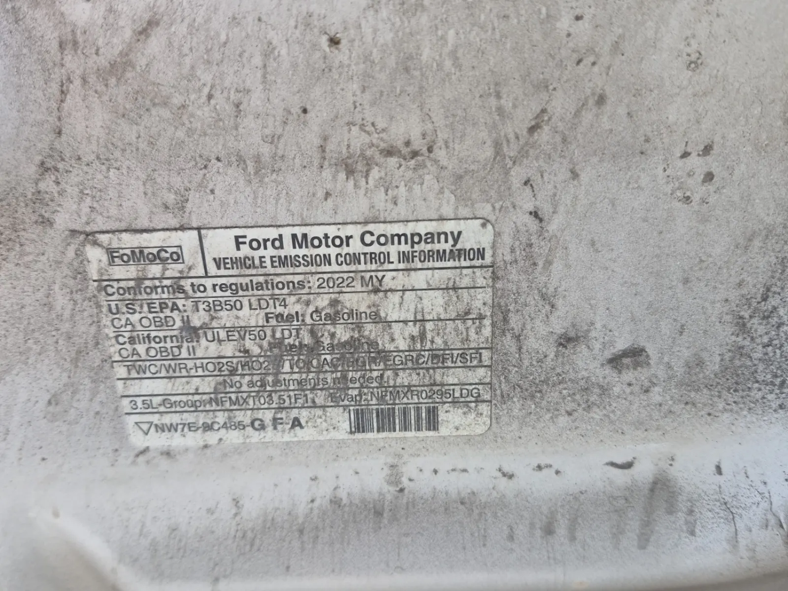 Emission Sticker Photo