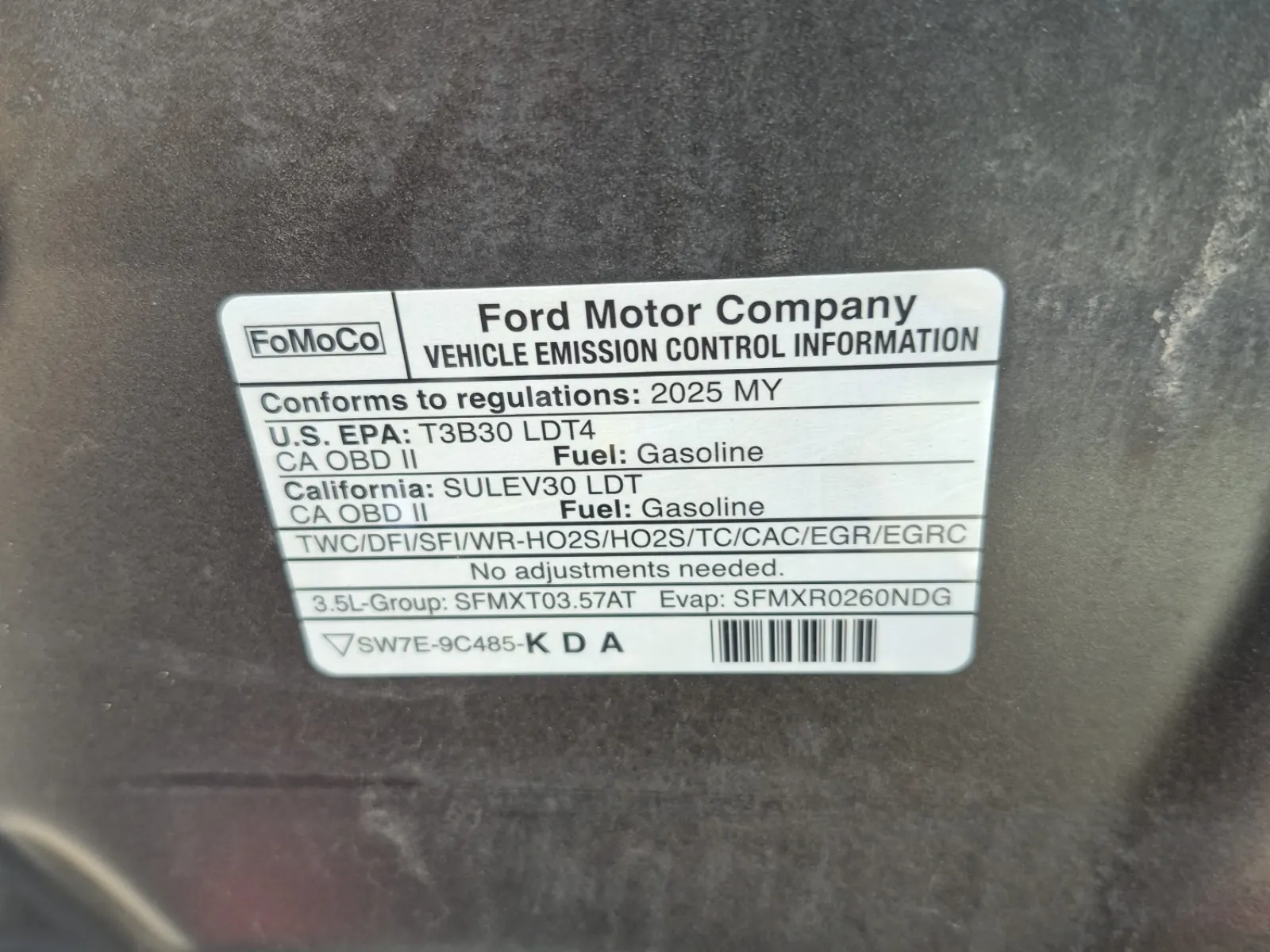 Emission Sticker Photo