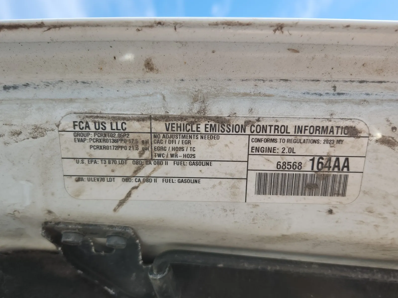 Emission Sticker Photo