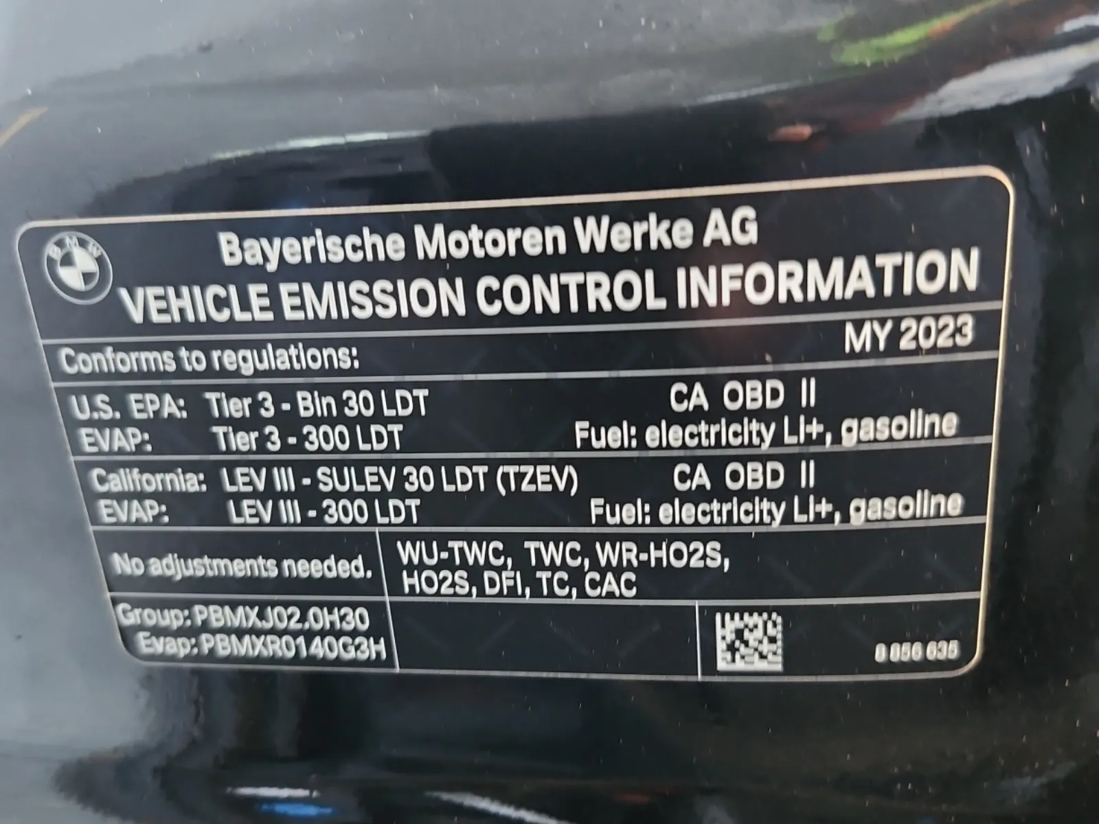 Emission Sticker Photo