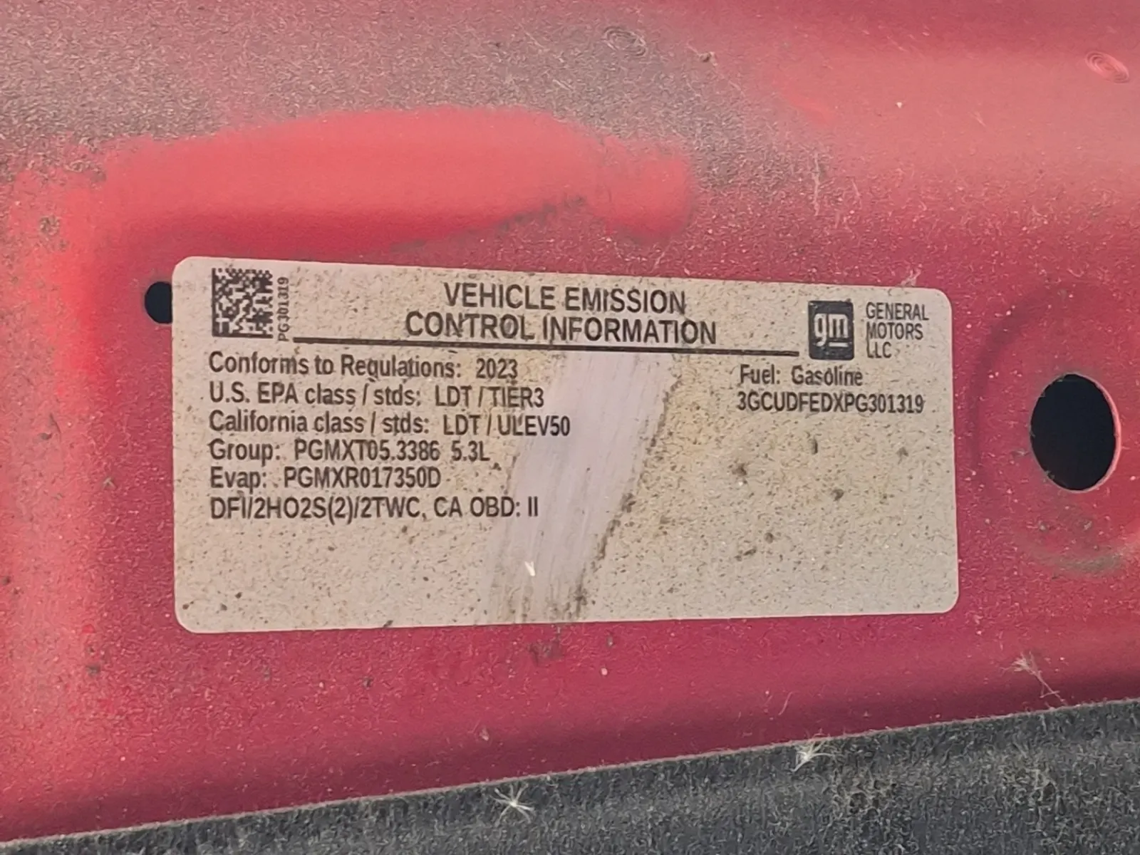 Emission Sticker Photo