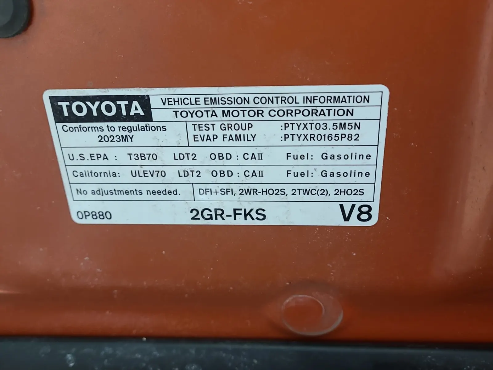 Emission Sticker Photo
