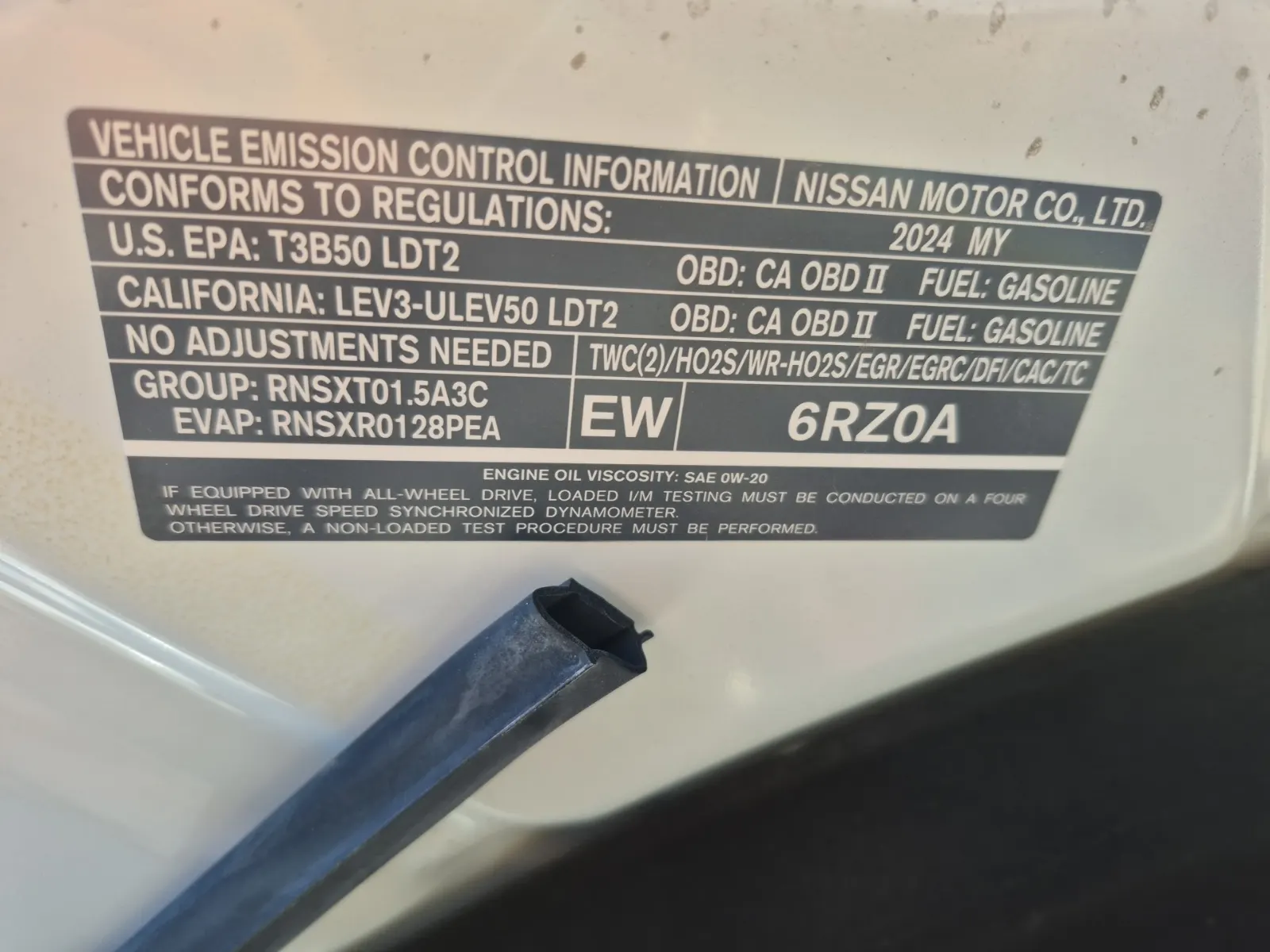 Emission Sticker Photo