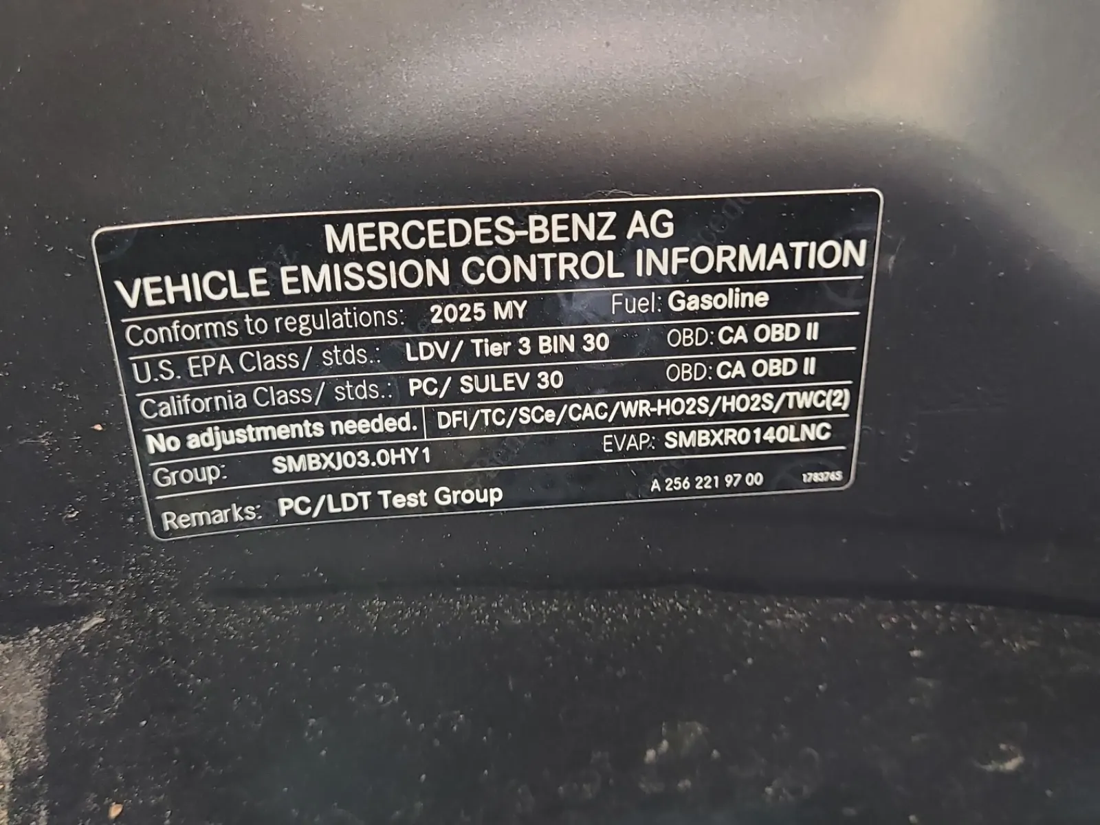 Emission Sticker Photo