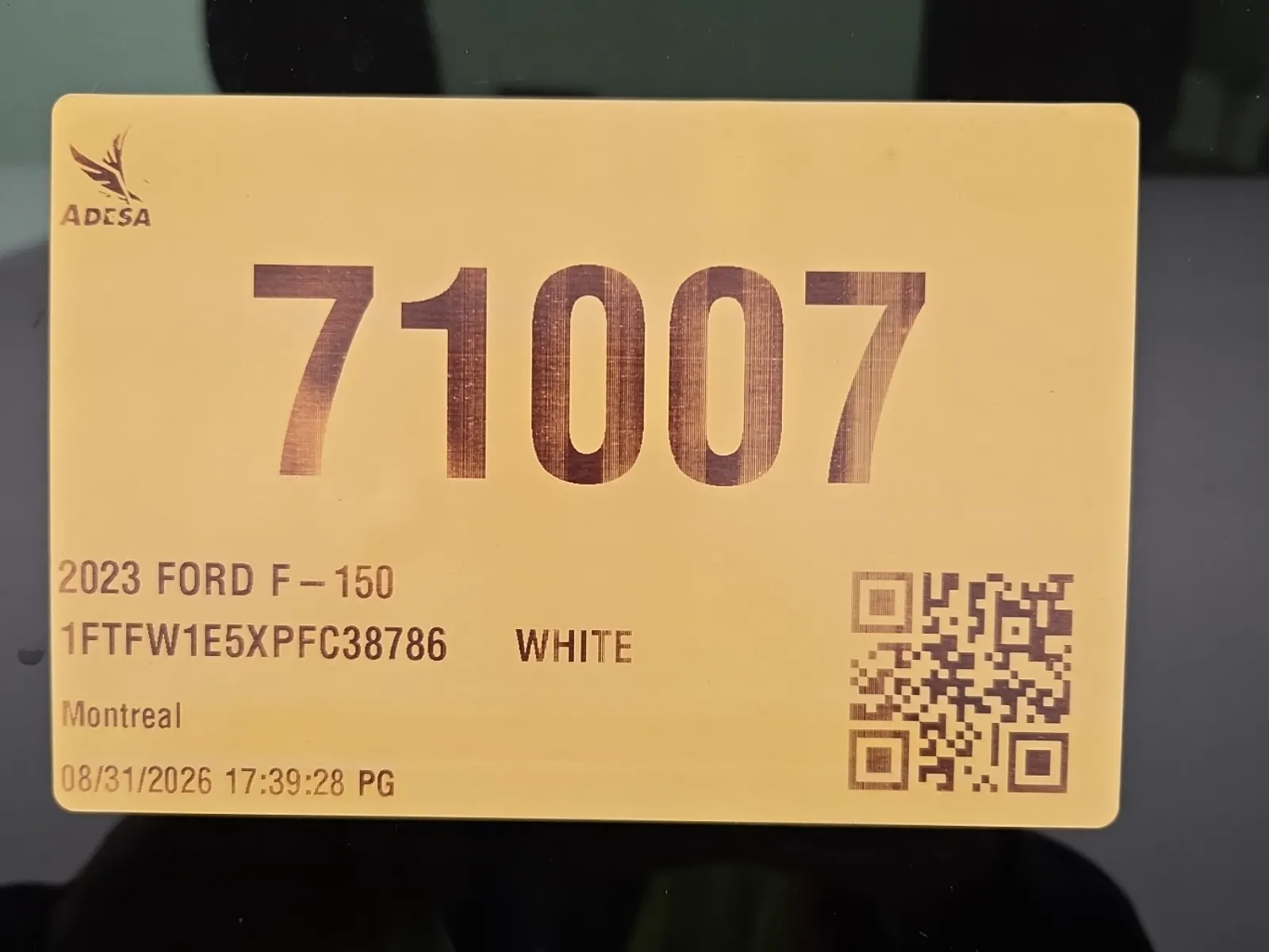 Inventory Label Photo