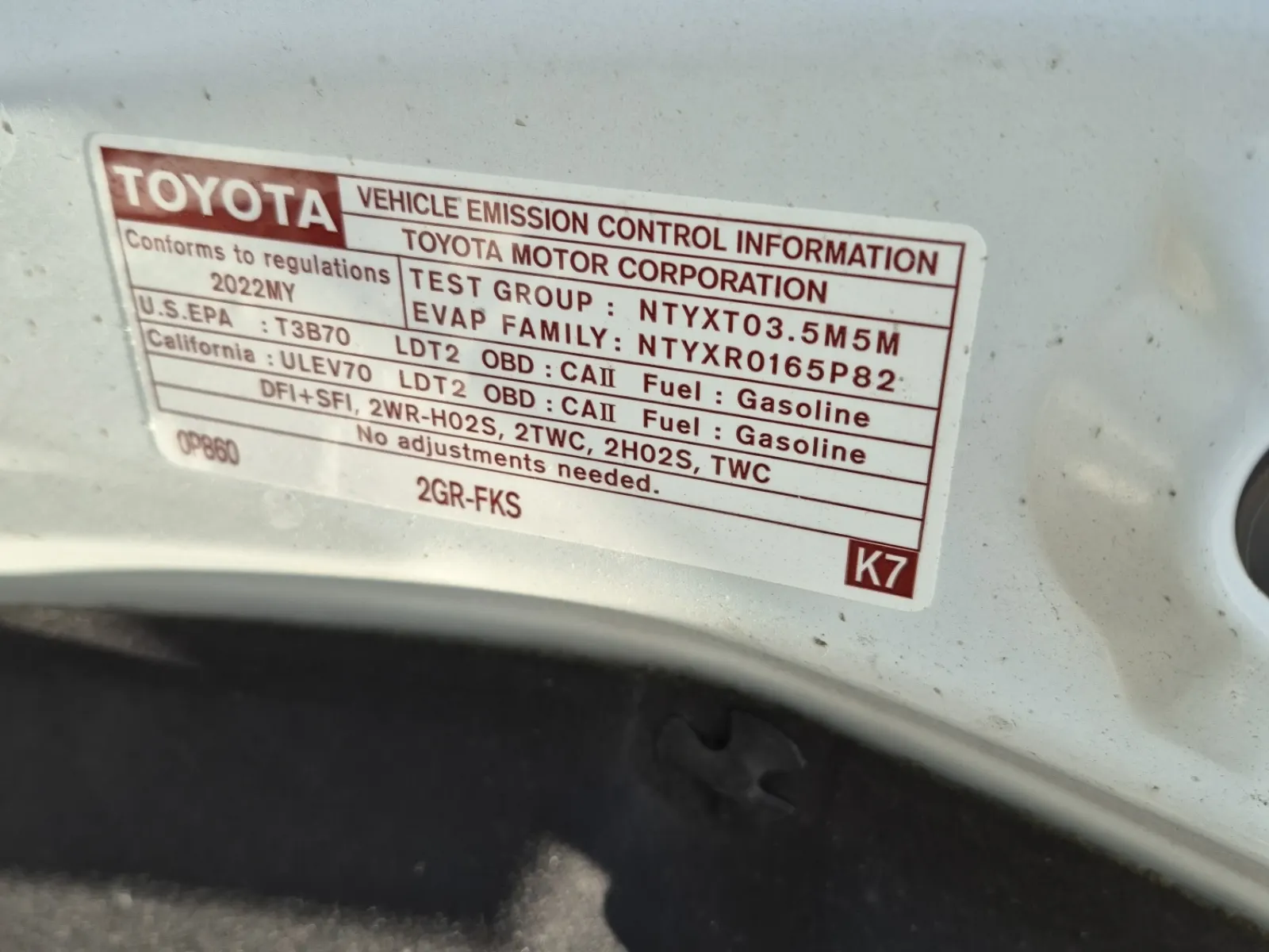 Emission Sticker Photo
