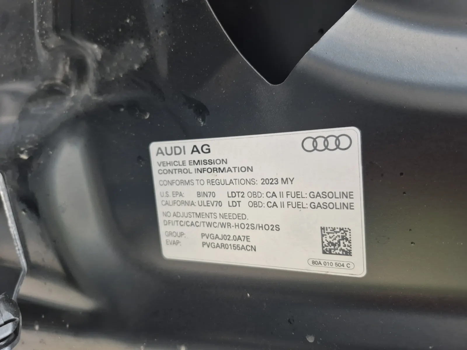Emission Sticker Photo