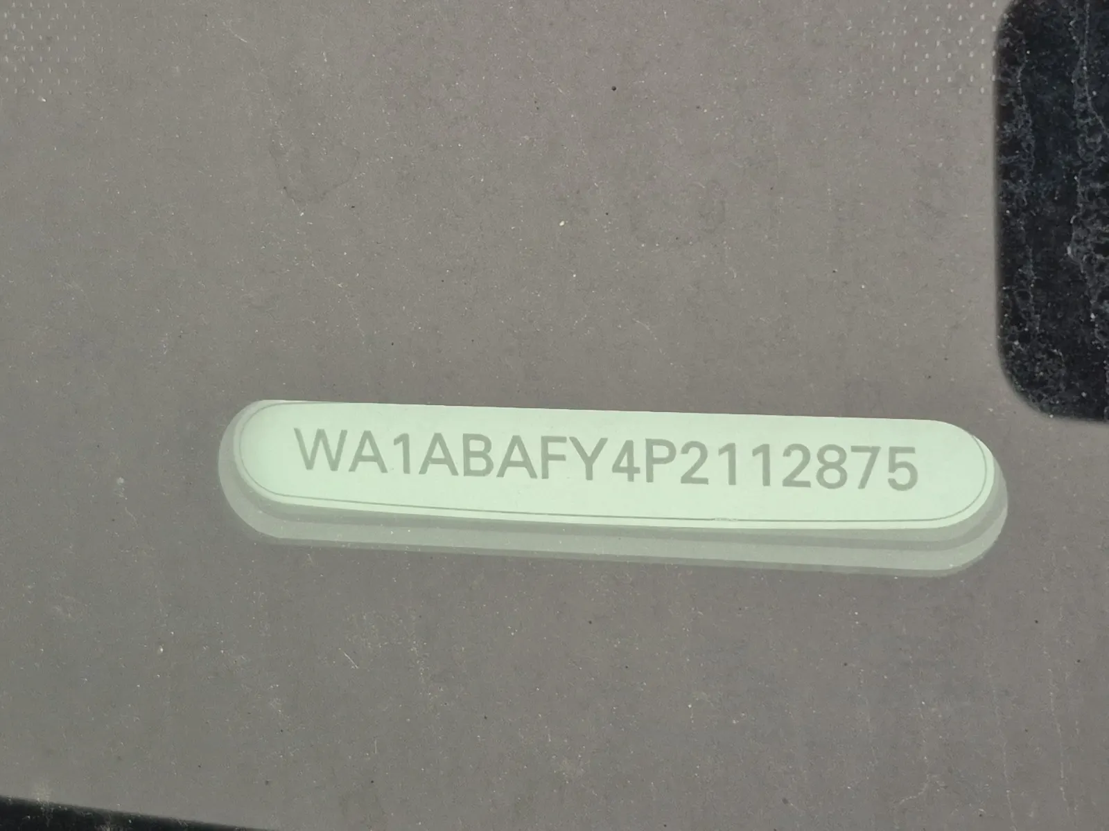 Dash VIN Plate Photo