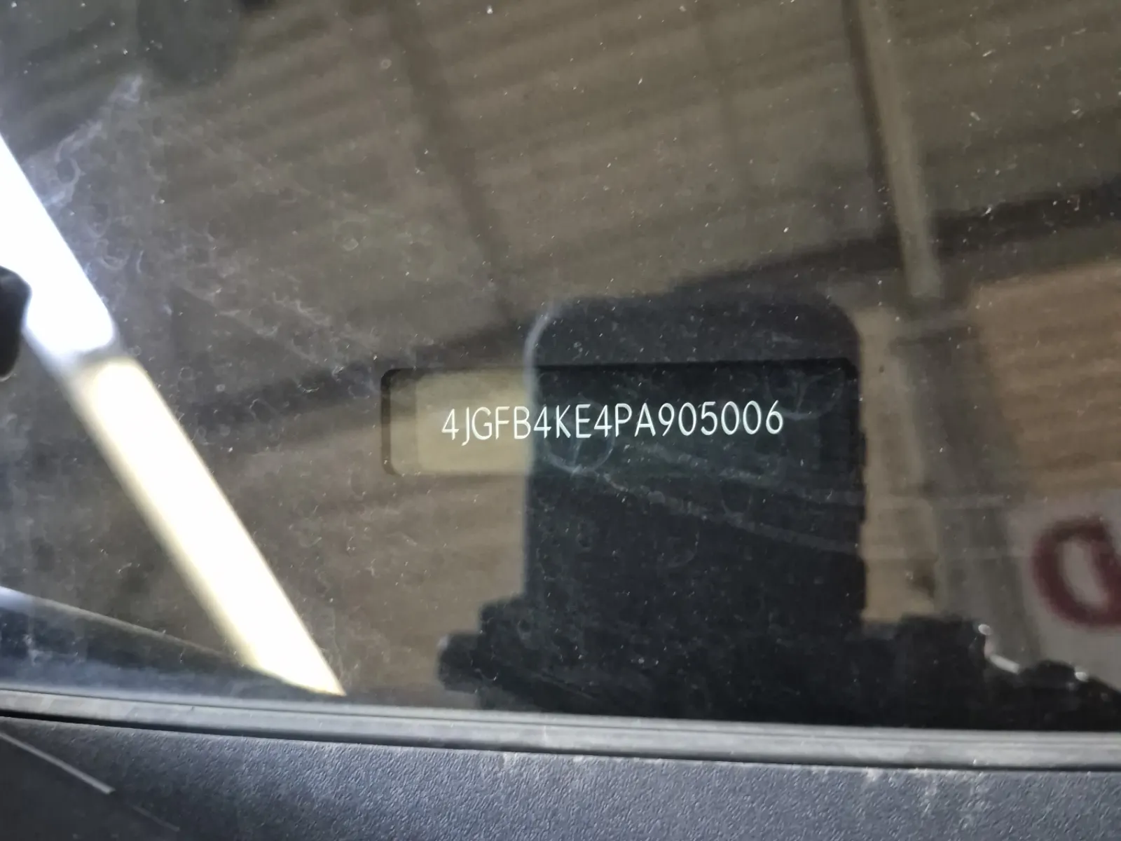Dash VIN Plate Photo