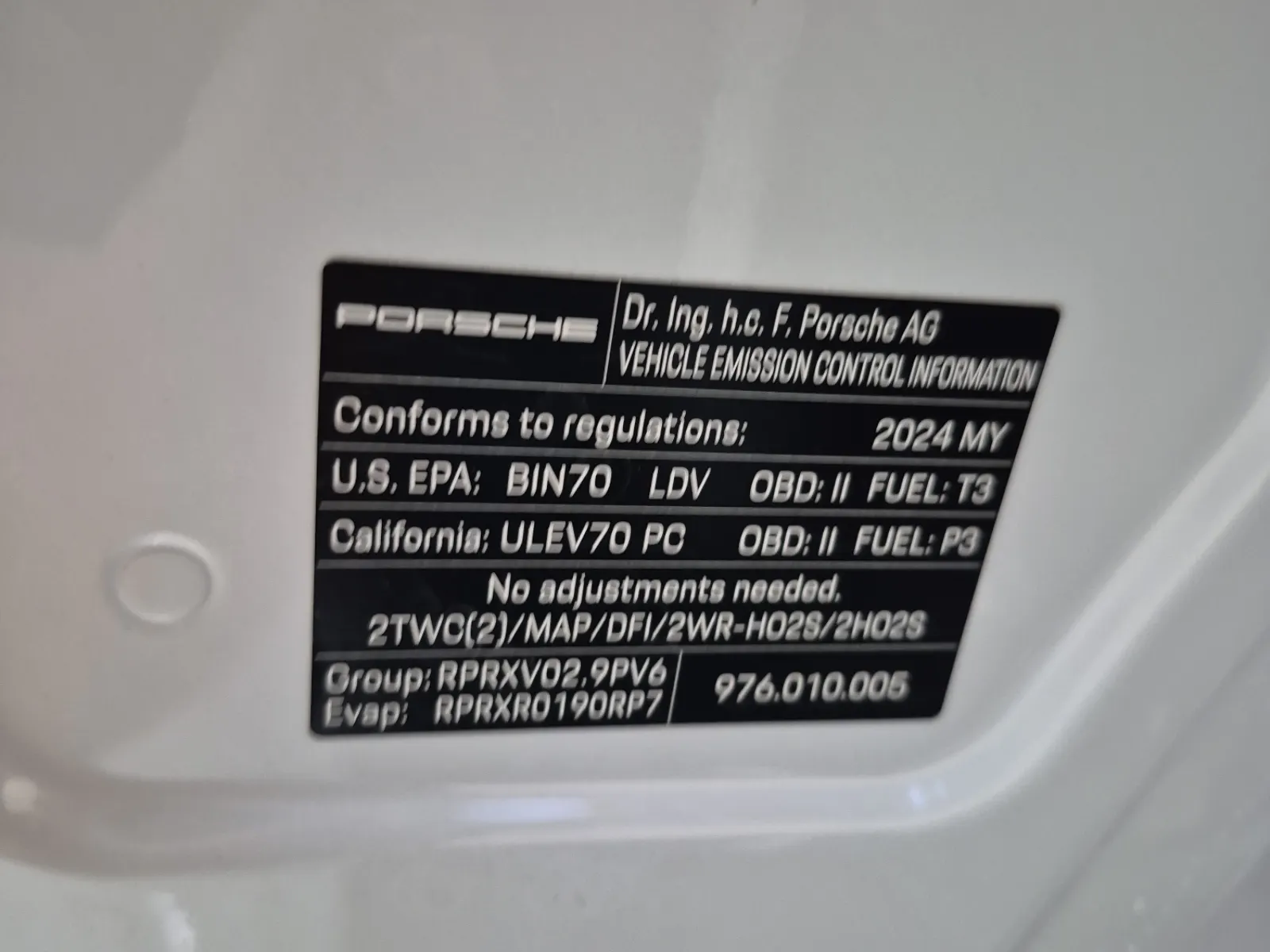 Emission Sticker Photo