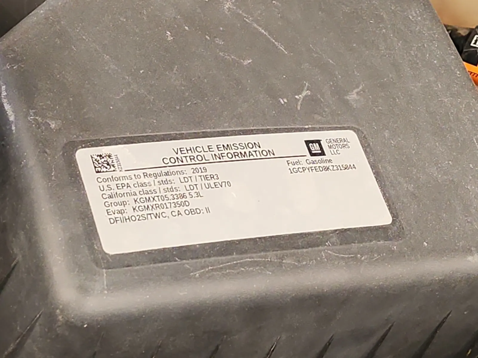 Emission Sticker Photo