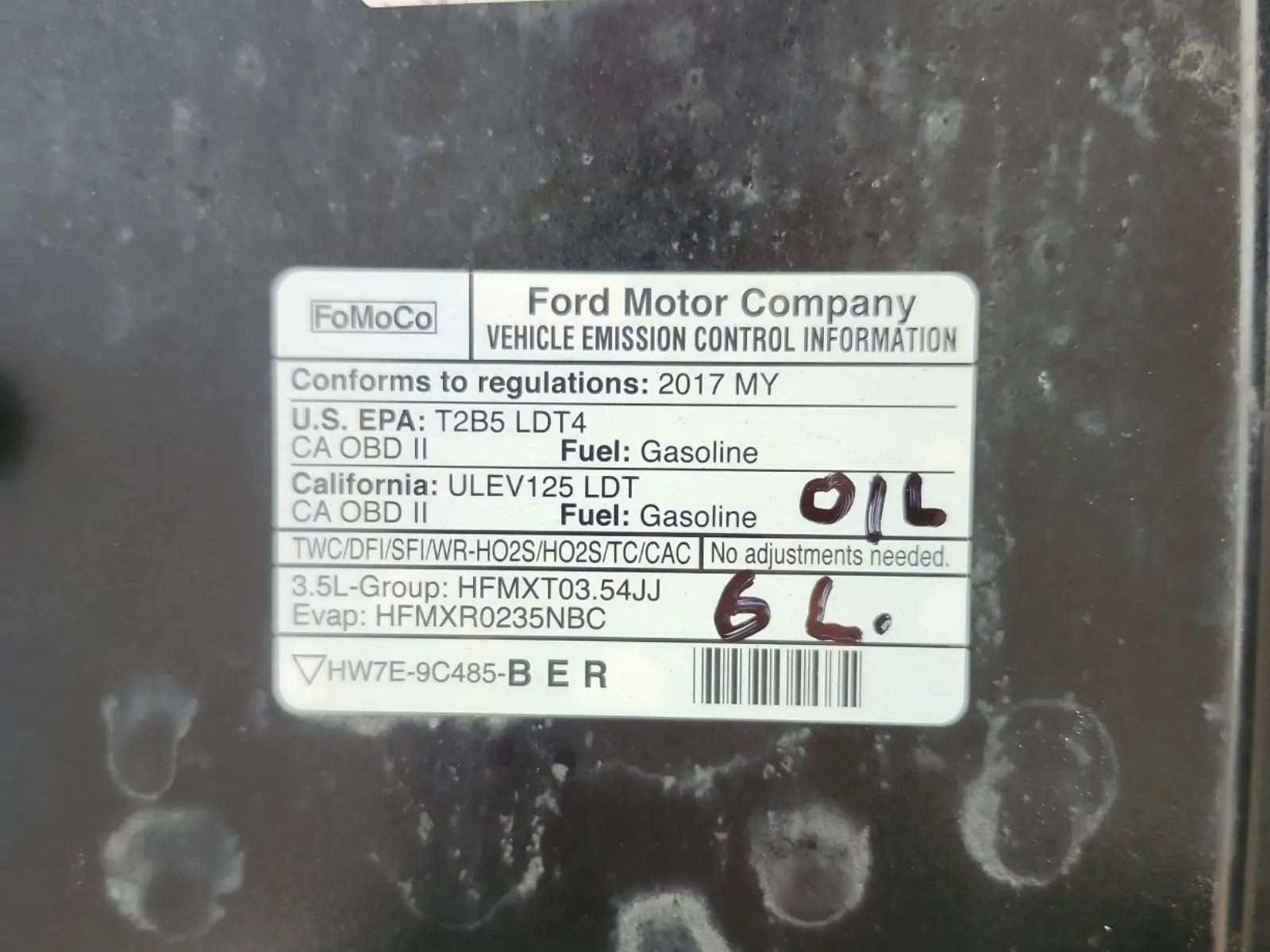 Emission Sticker Photo
