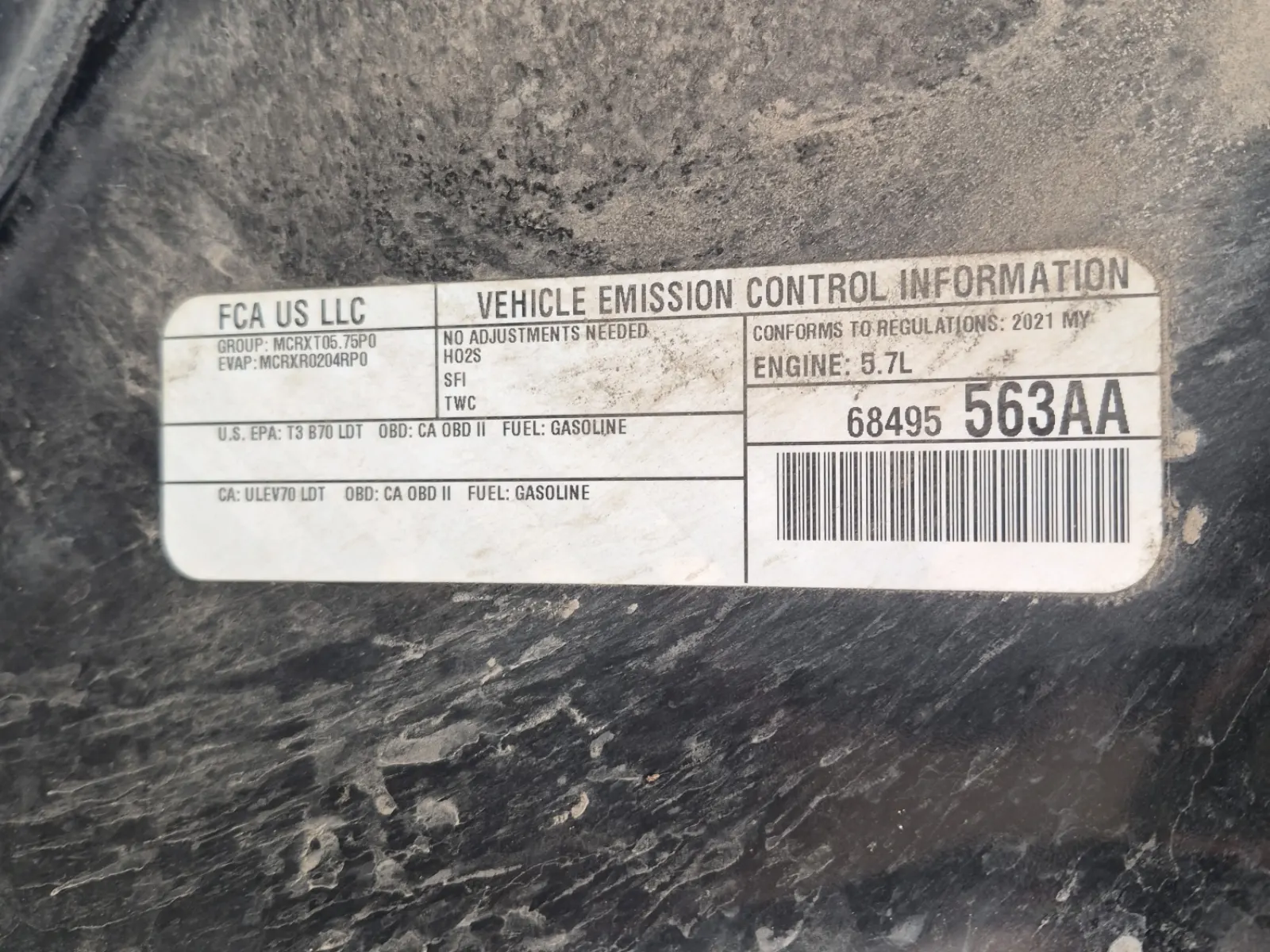 Emission Sticker Photo