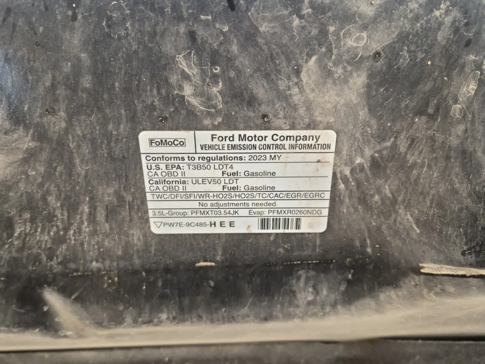 Emission Sticker Photo