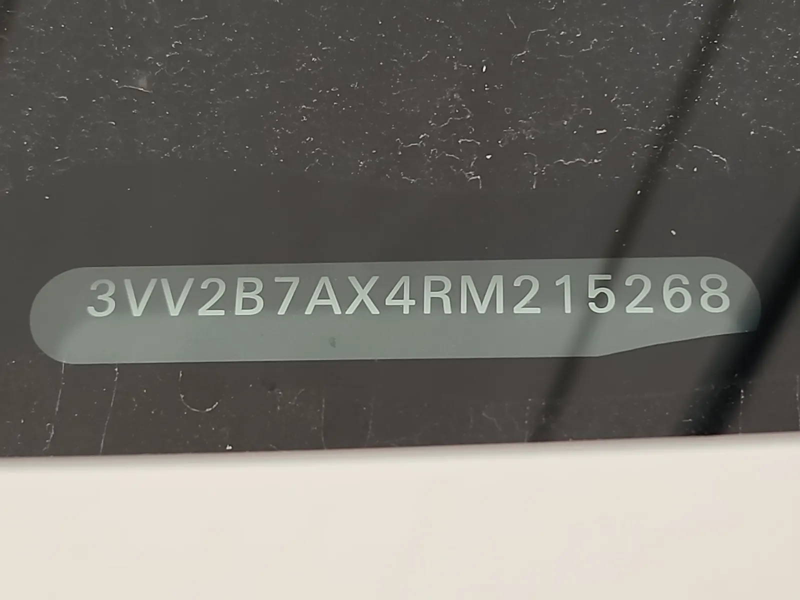 Dash VIN Plate Photo