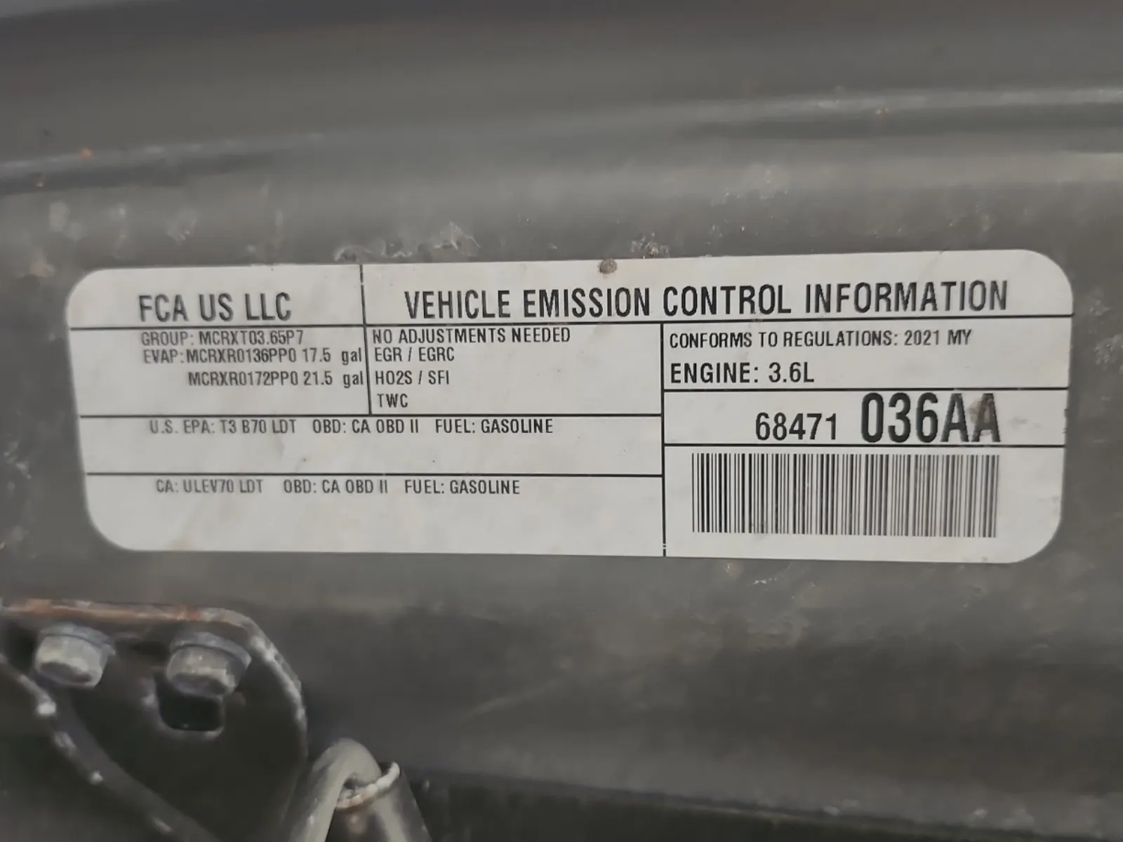 Emission Sticker Photo