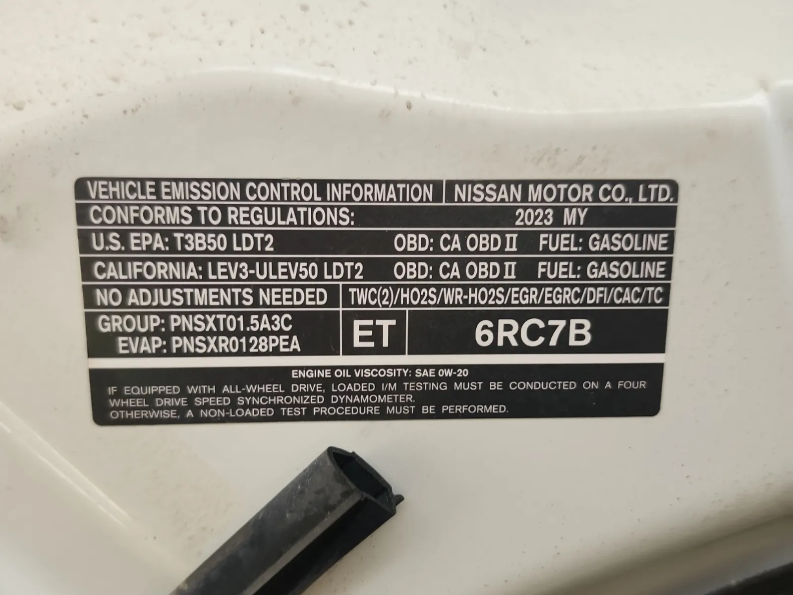 Emission Sticker Photo