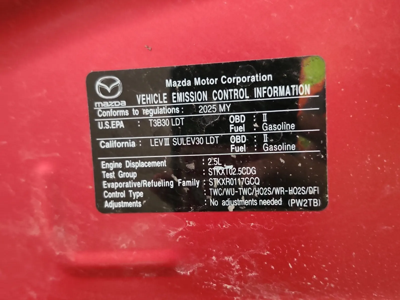 Emission Sticker Photo