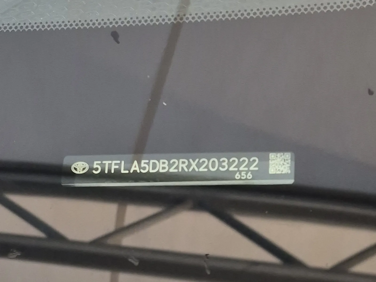 Dash VIN Plate Photo
