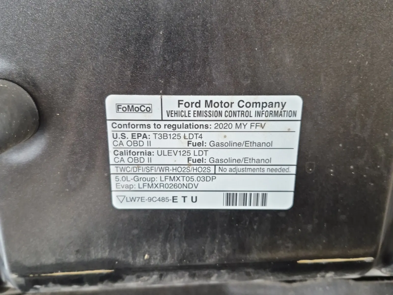 Emission Sticker Photo
