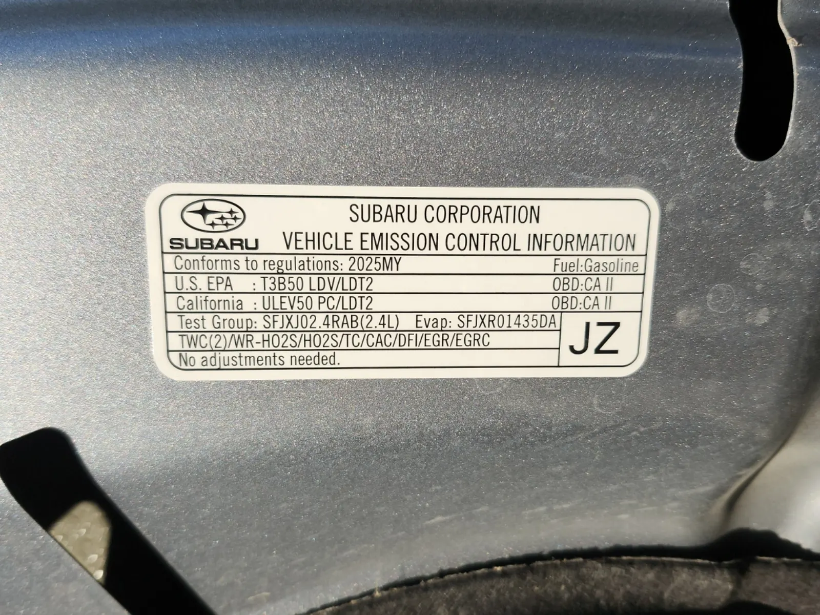 Emission Sticker Photo