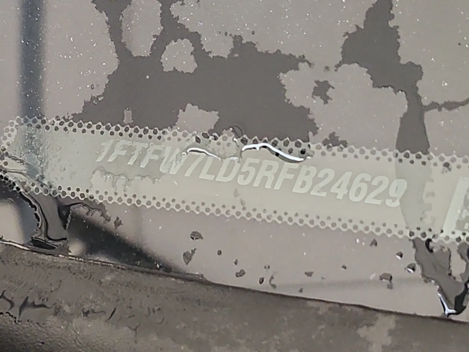Dash VIN Plate Photo
