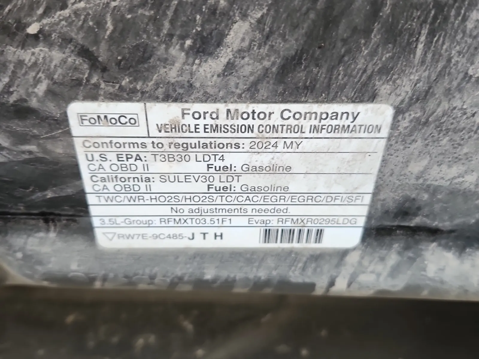 Emission Sticker Photo