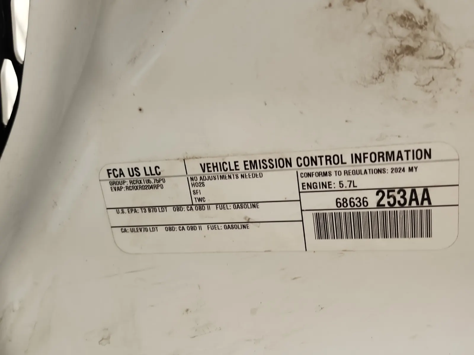 Emission Sticker Photo
