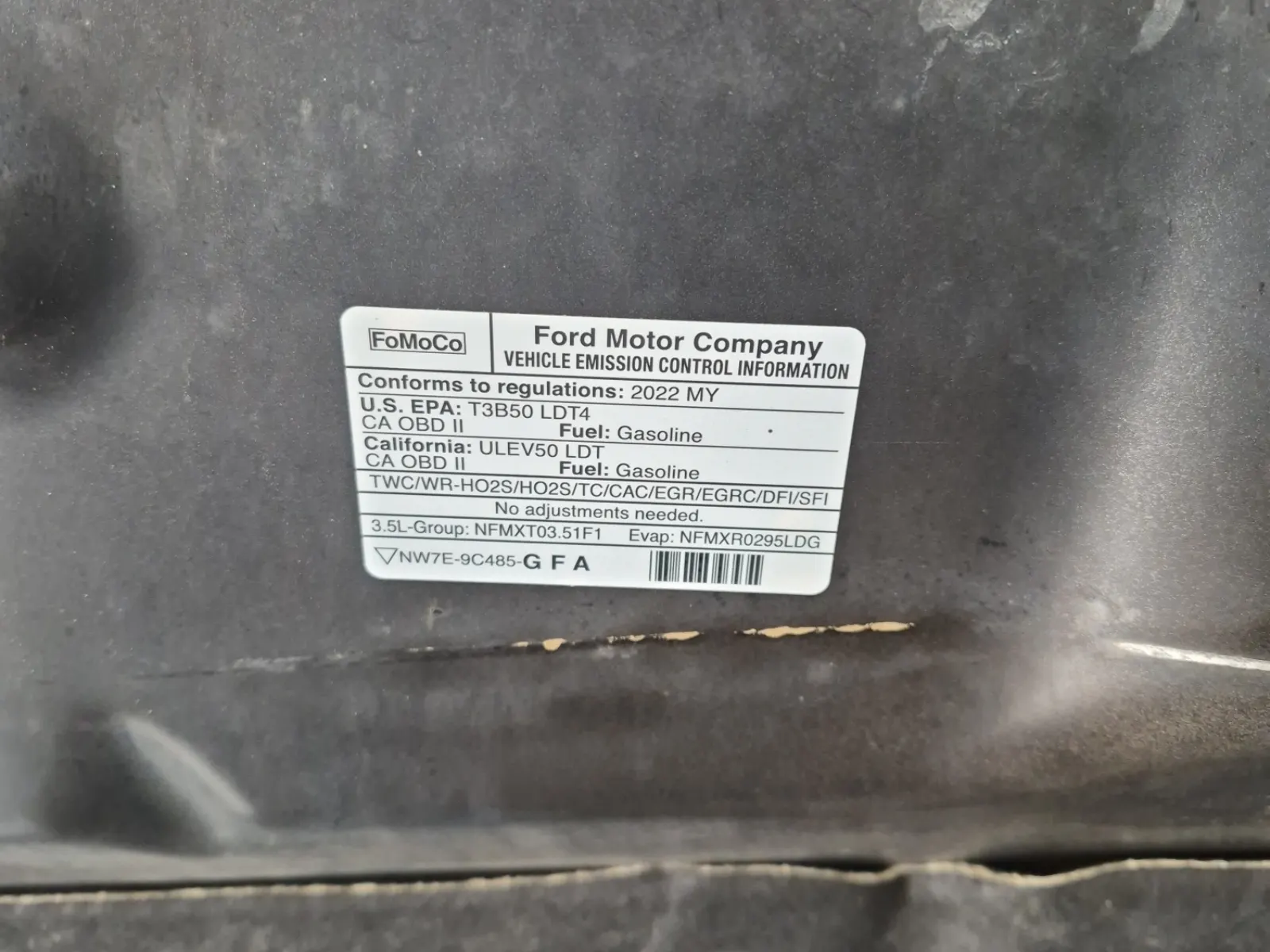 Emission Sticker Photo