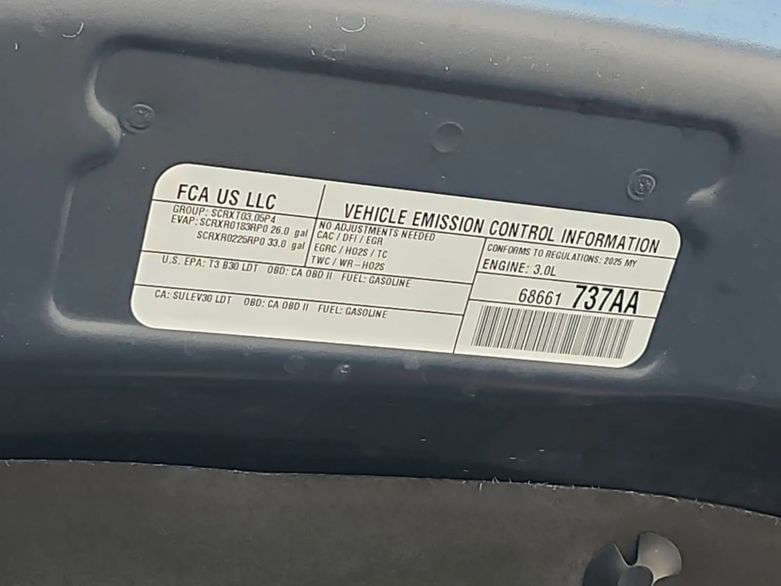 Emission Sticker Photo